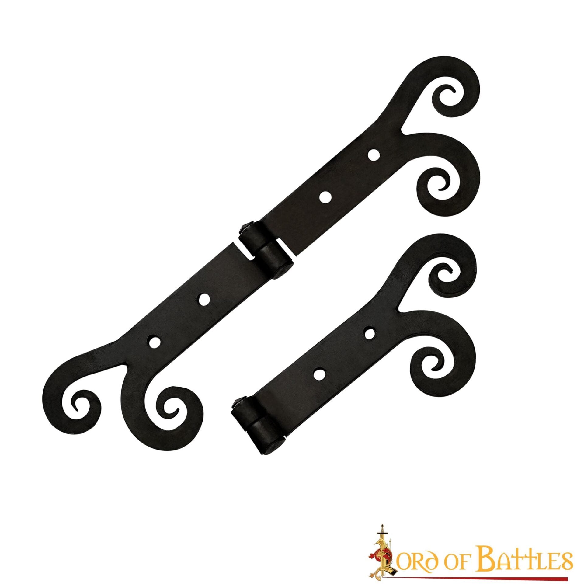 Bisagras de Puerta Vintage - Juego de 2 Bisagras de Marquetería Rústica Forjadas a Mano - Imagen 2