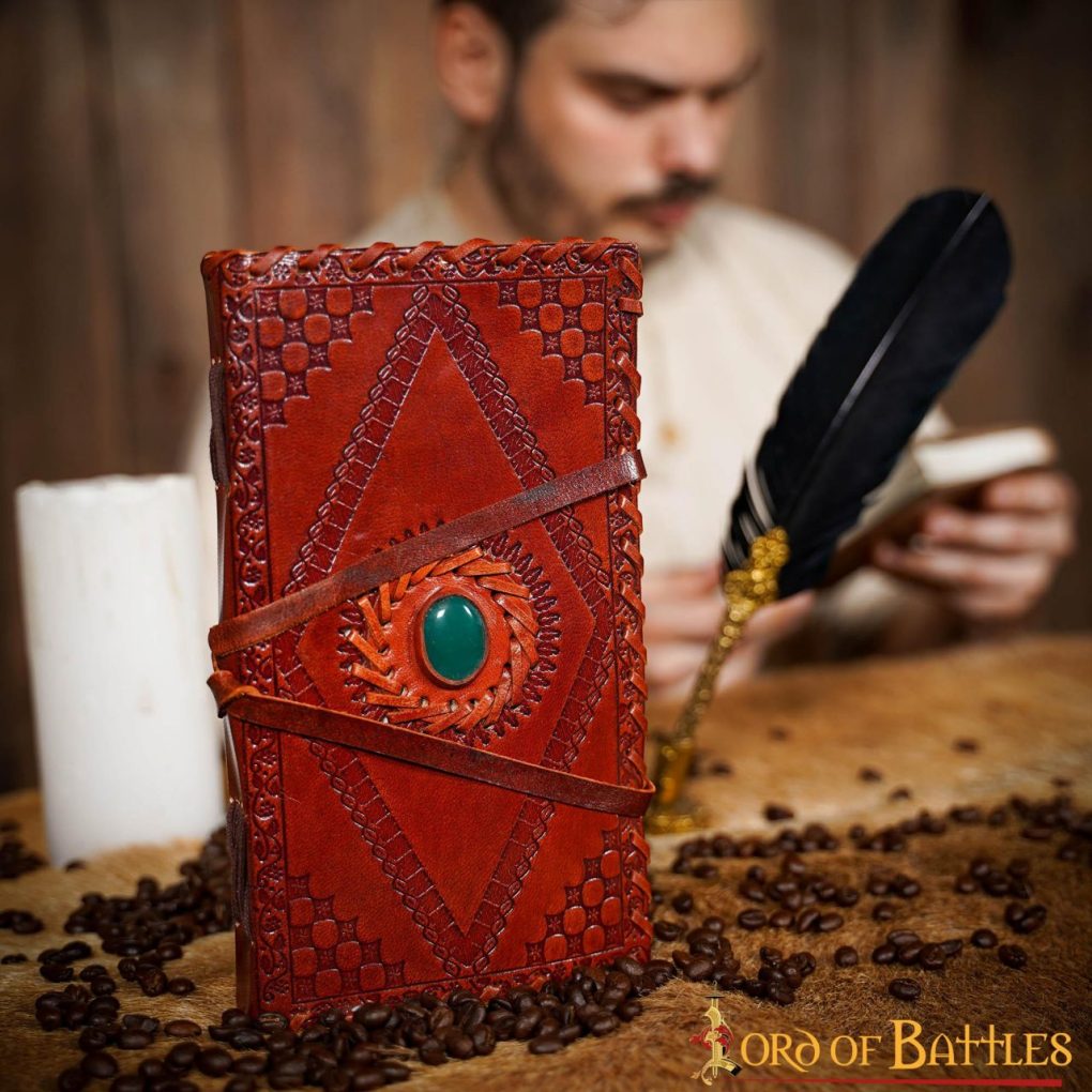 Diario Medieval de Piedra Diario Artesanal de Piel Auténtica - Imagen 10