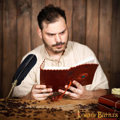 Diario Medieval de Piedra Diario Artesanal de Piel Auténtica - Imagen 7