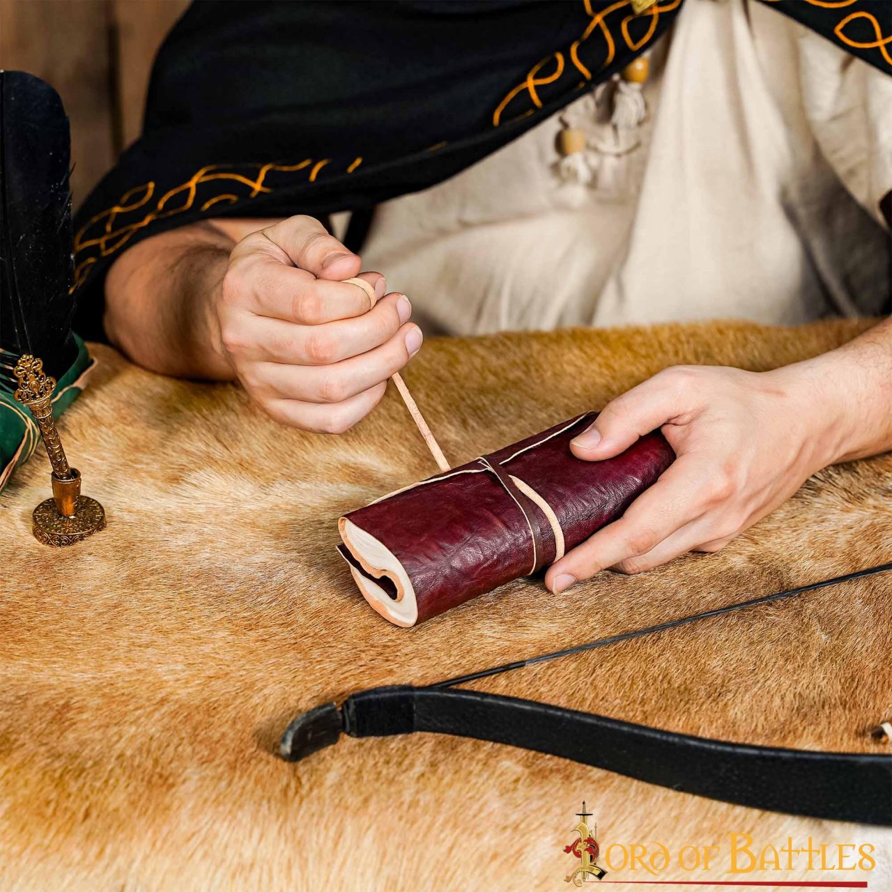 The Mythical Wanderer Diario de Pergaminos de Cuero Marrón - Imagen 7