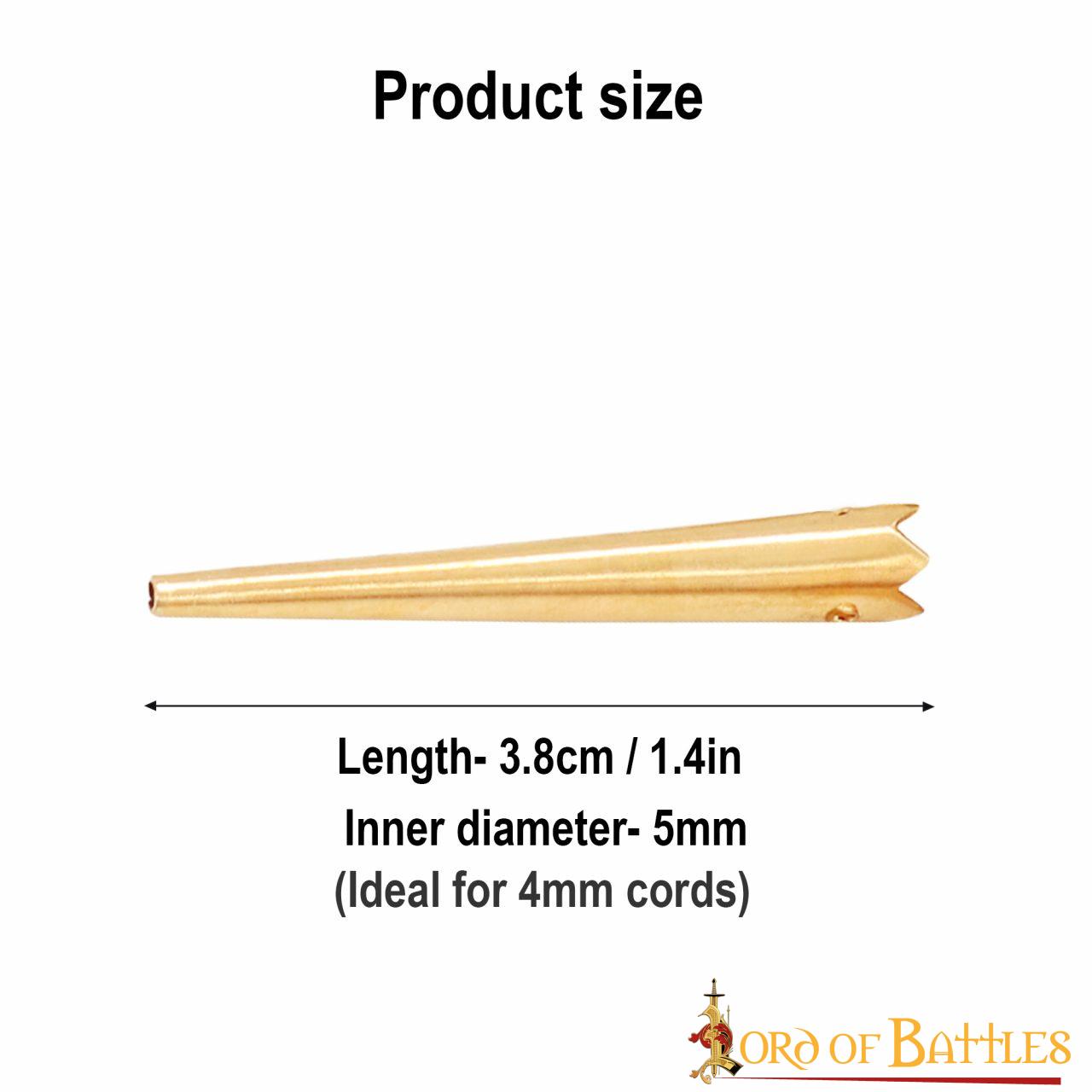 Juego de 10 Puntas de Lazo de Latón Macizo para Trajes Históricos y Artesanía en Cuero - Imagen 12