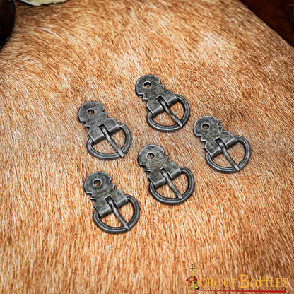 Juego de Hebillas para Armadura de Placas Medieval - Hierro Ennegrecido Forjado a Mano (juego de 5) - Imagen 15