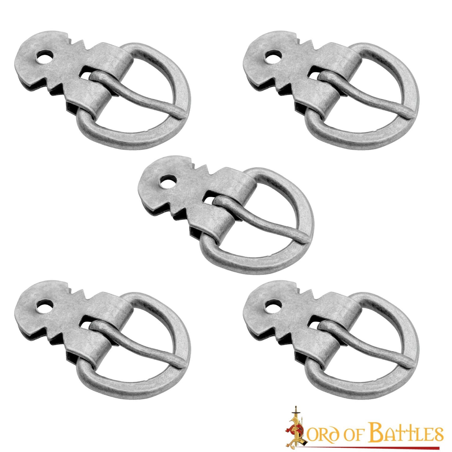 Juego de Hebillas para Armadura de Placas Medieval - Hierro Ennegrecido Forjado a Mano (juego de 5) - Imagen 25