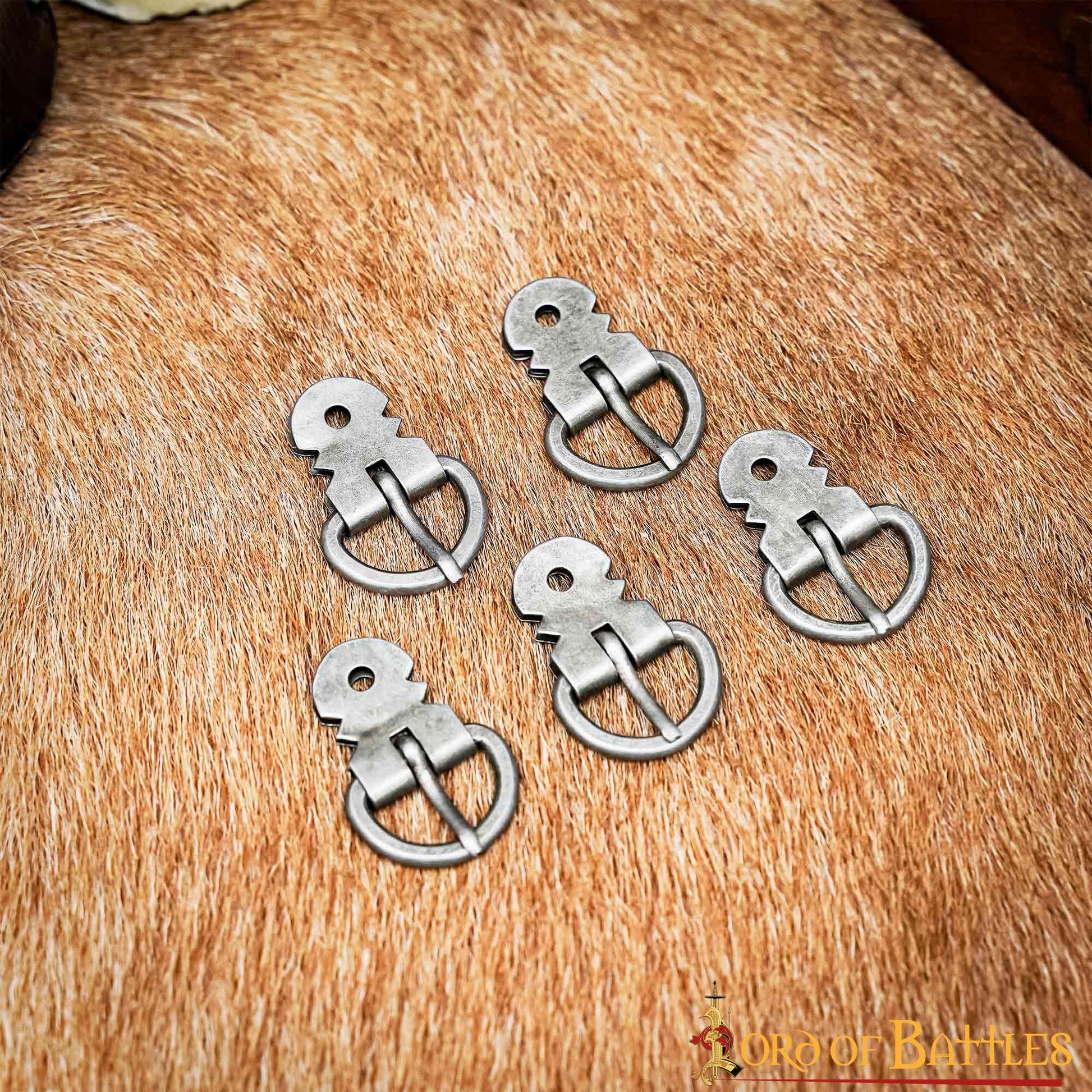 Juego de Hebillas para Armadura de Placas Medieval - Hierro Ennegrecido Forjado a Mano (juego de 5) - Imagen 20