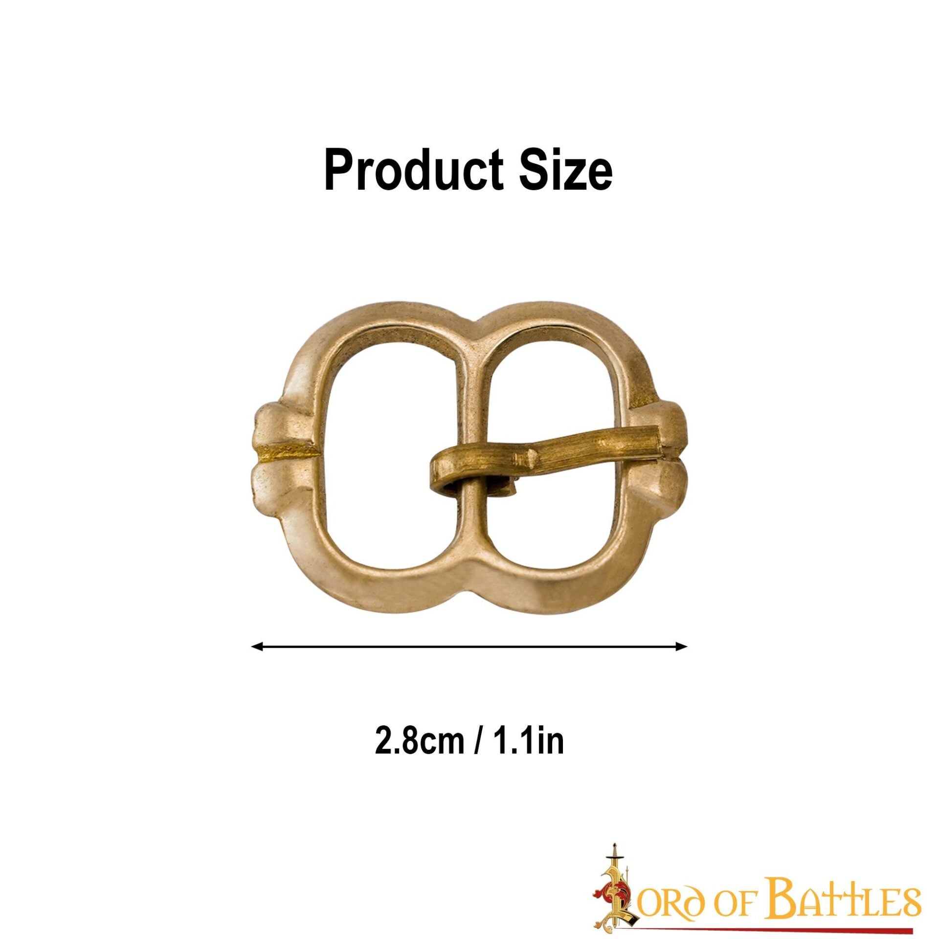 Juego de 5 Hebillas Medievales de Latón para Cinturón - Pequeños Cierres de Correa Decorativos para Ropa Histórica y Marroquinería - Imagen 10