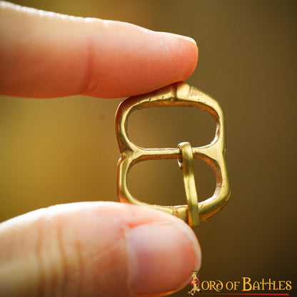 Juego de 5 Hebillas Medievales de Latón para Cinturón - Pequeños Cierres de Correa Decorativos para Ropa Histórica y Marroquinería - Imagen 14