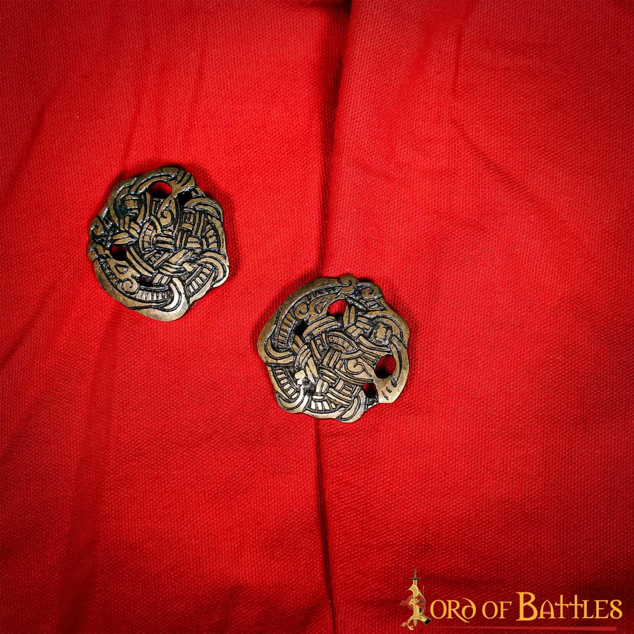 Broche Vikingo de Animal Agarrado - Latón Antiguo - Imagen 13