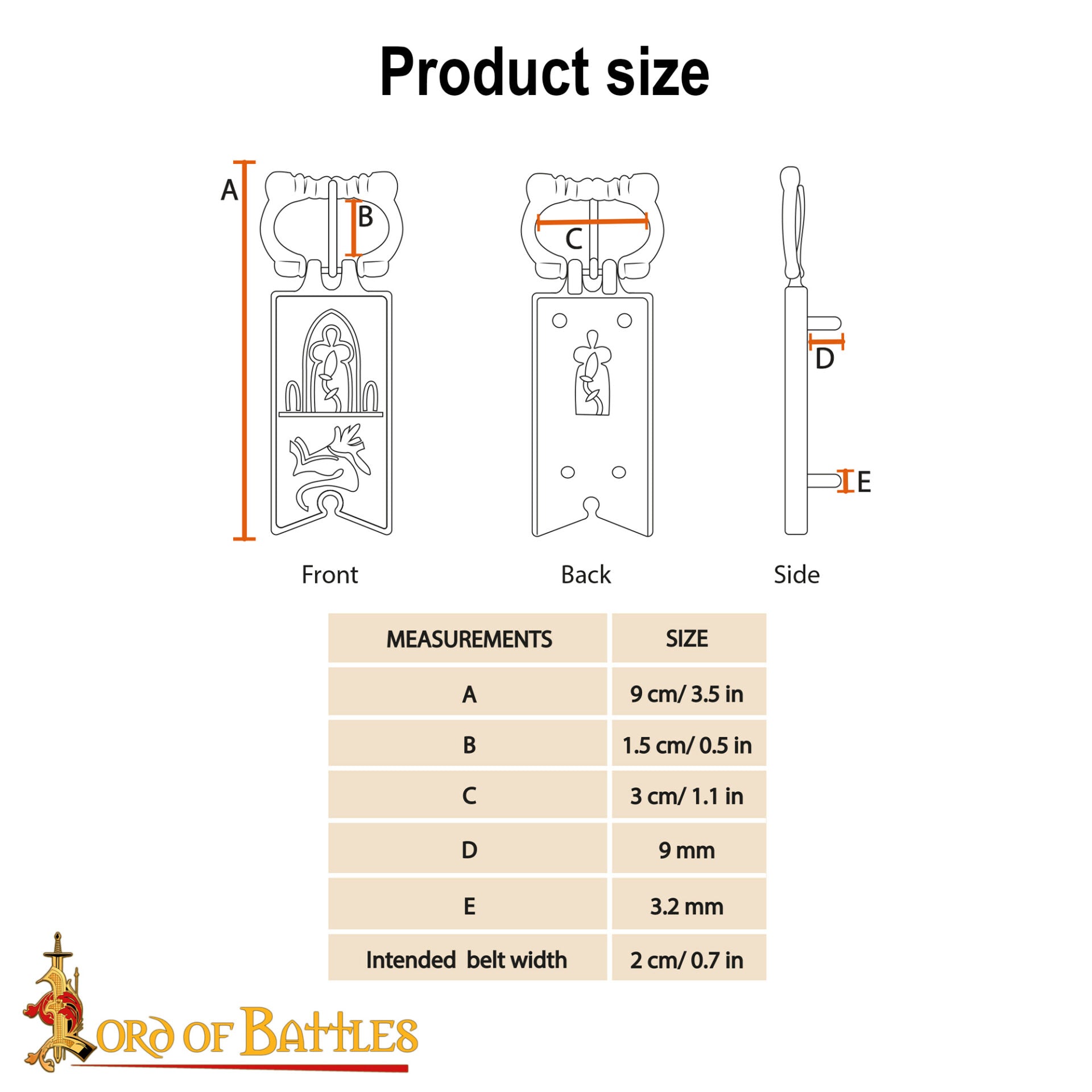 Hebilla Medieval de Latón con Cardo Cerrado - Accesorio para Cinturón Macizo - Imagen 15