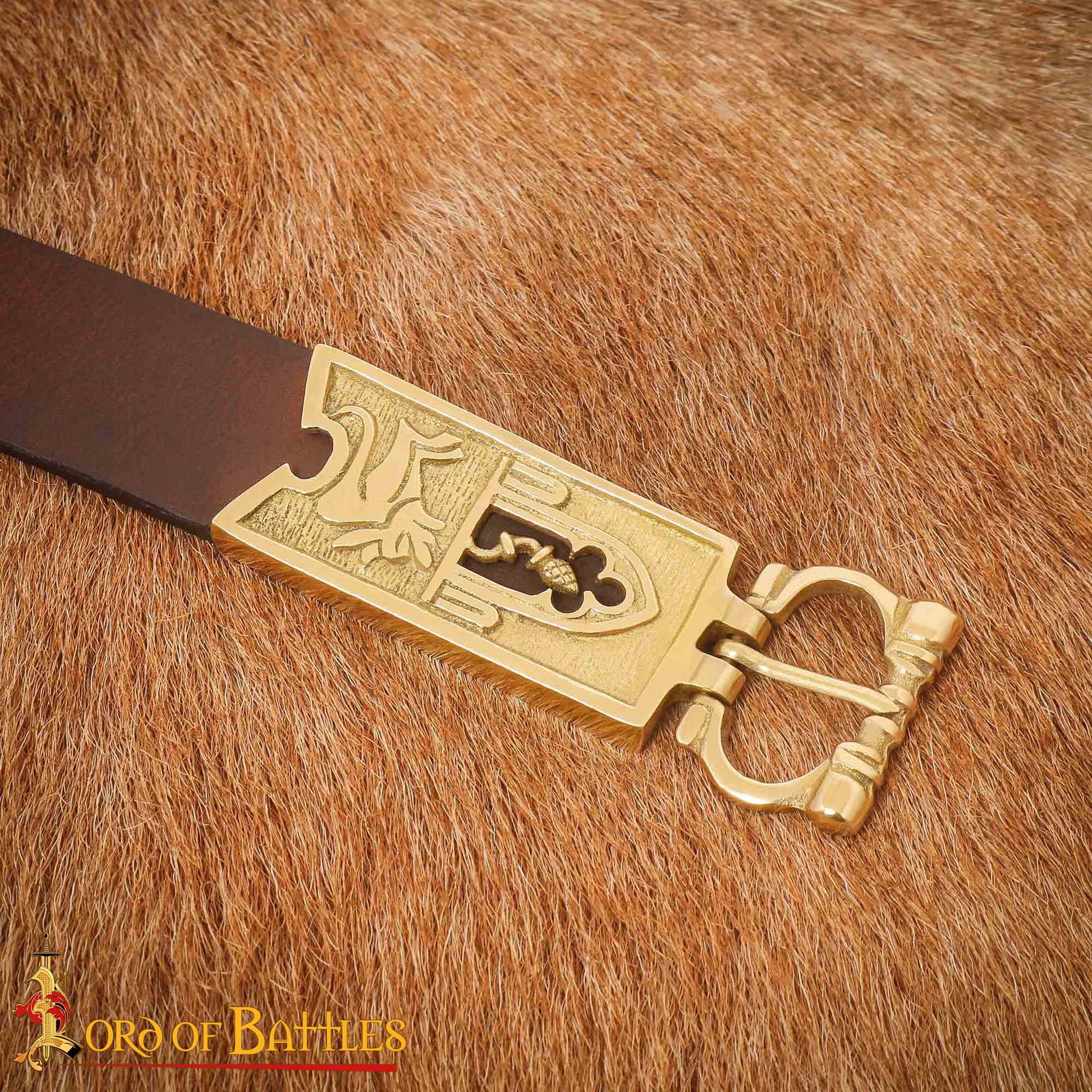 Hebilla Medieval de Latón con Cardo Cerrado - Accesorio para Cinturón Macizo - Imagen 11