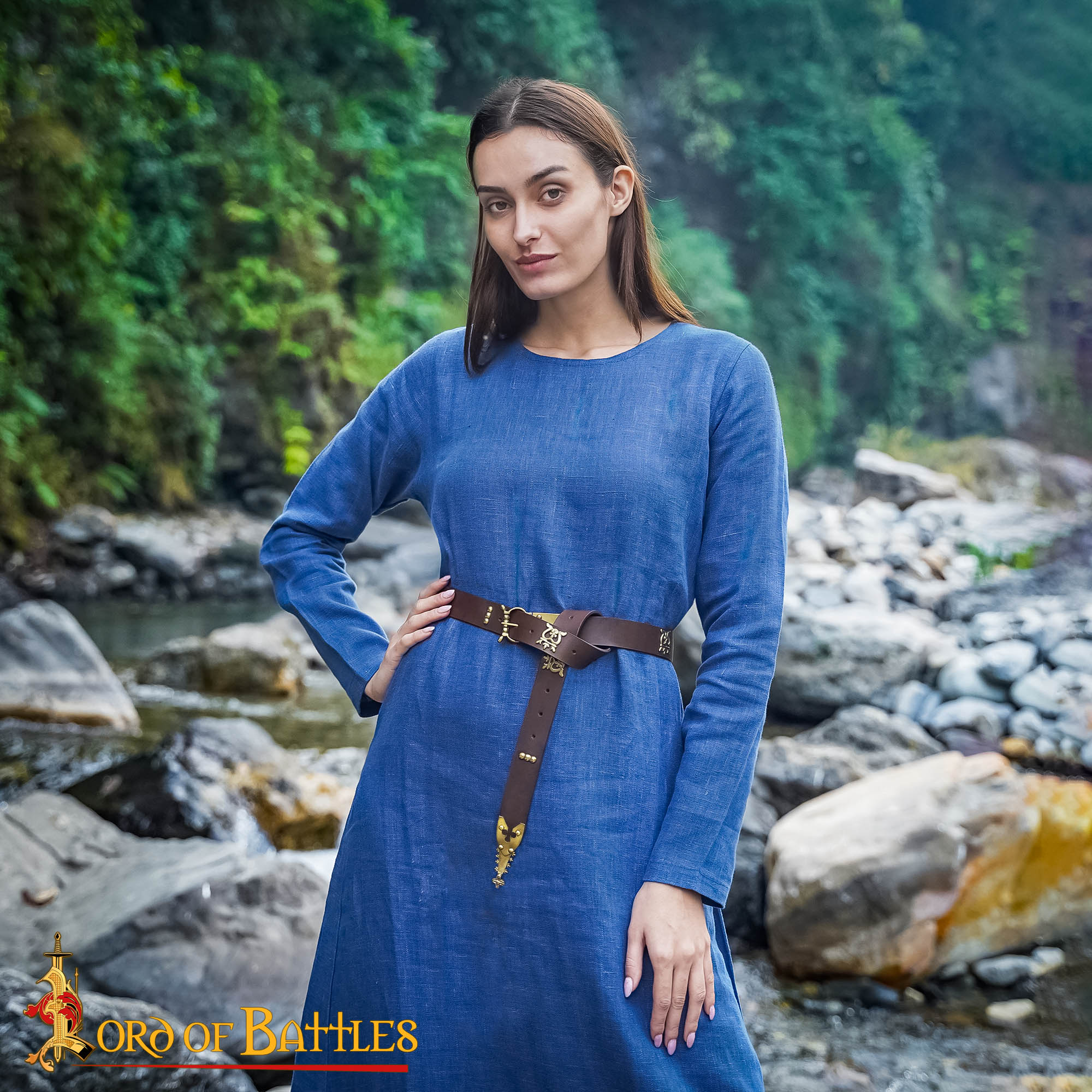 Hebilla de Cinturón de Latón Medieval - Motivo Trébol para Larp y Disfraces Históricos - Imagen 13