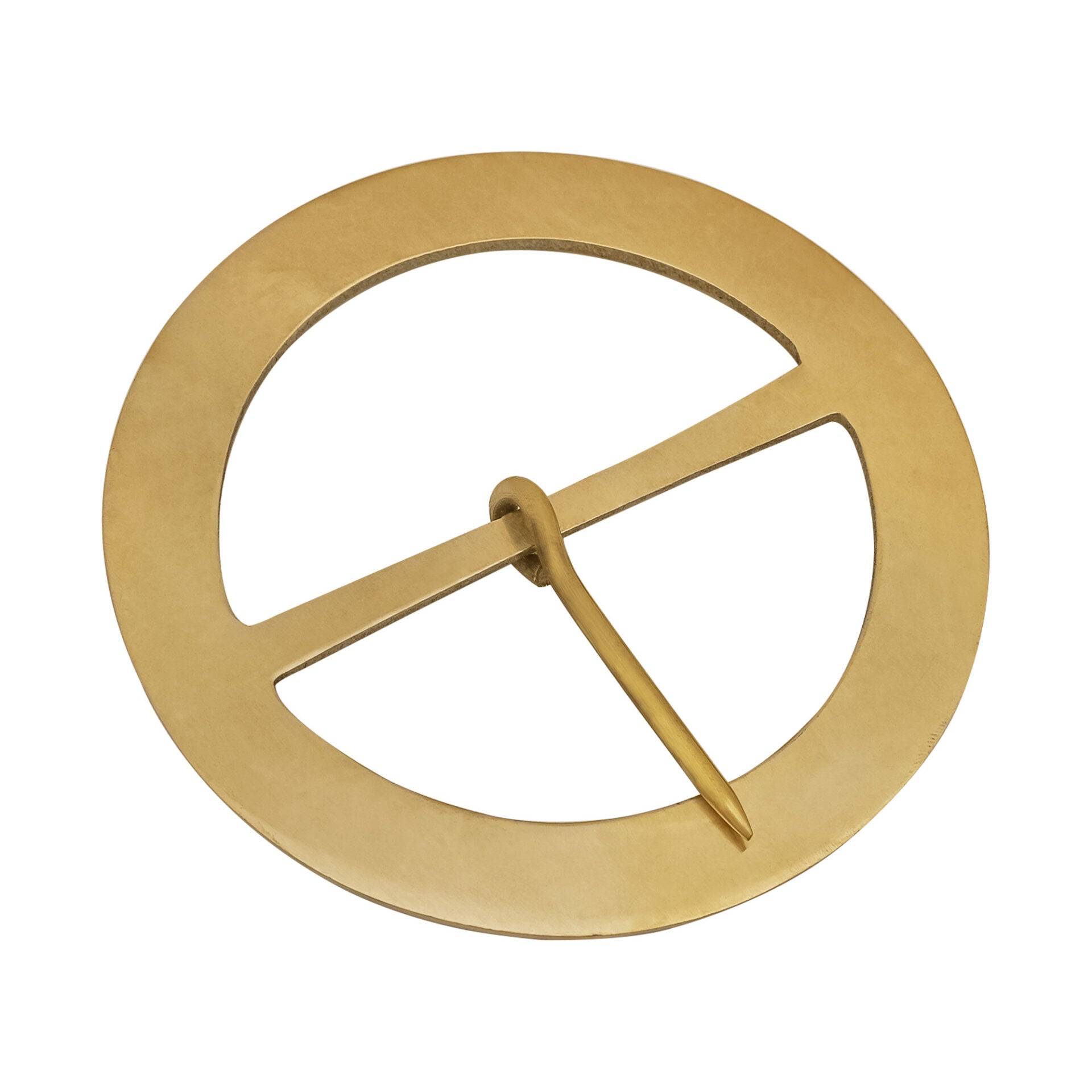 Hebilla Medieval Redonda de Latón Macizo 9,5 Cm - Imagen 1