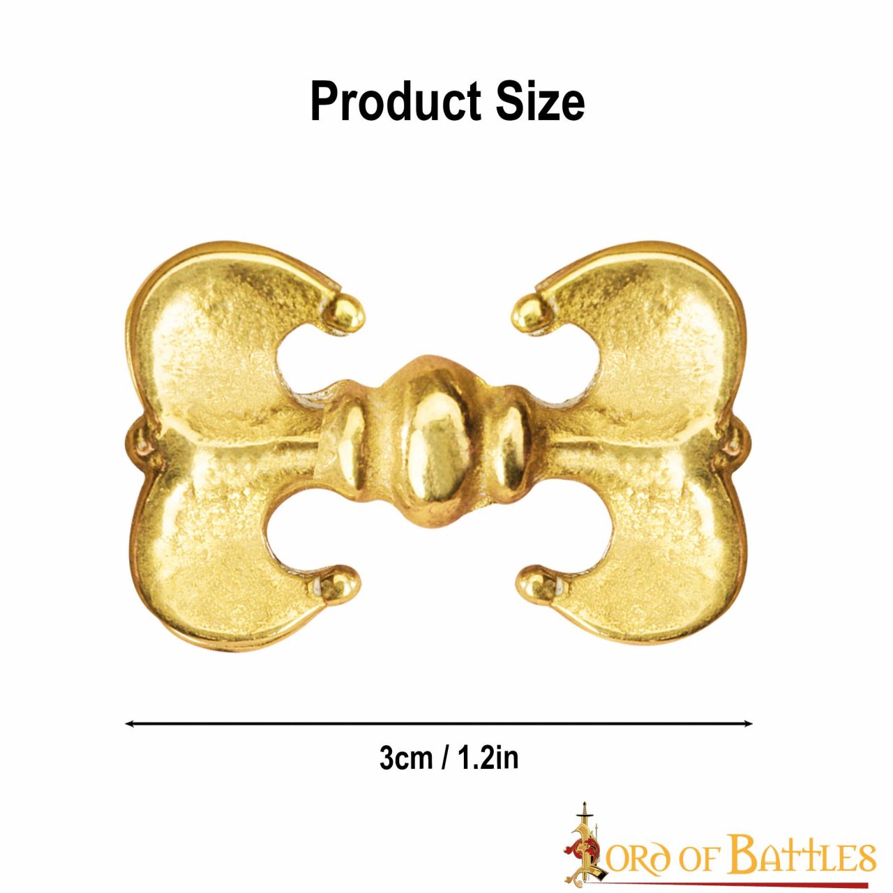 Tachuelas Medievales de Latón para Cinturón - Juego de 5 Cochos Renacentistas de Latón Macizo - Imagen 3