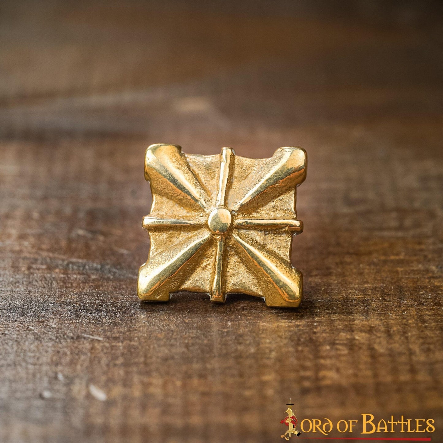 Monturas Medievales de Latón Macizo Puro, Herrajes Decorativos para Uso en Cuero| Juego de 5, 2cm - Imagen 16