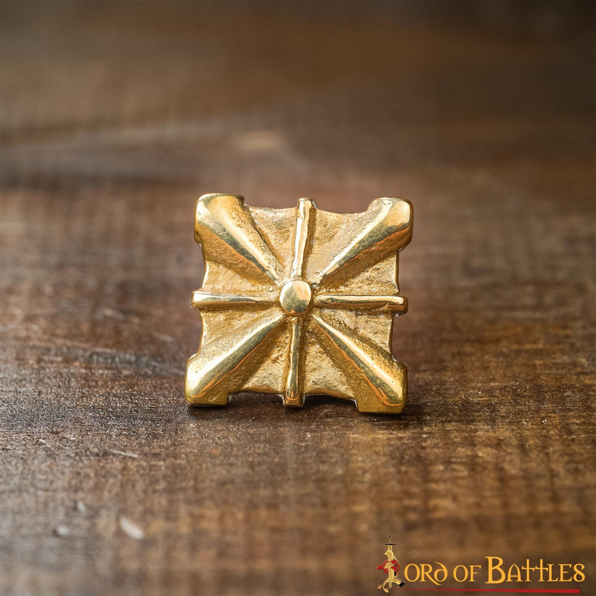 Monturas Medievales de Latón Macizo Puro, Herrajes Decorativos para Uso en Cuero| Juego de 5, 2cm - Imagen 16