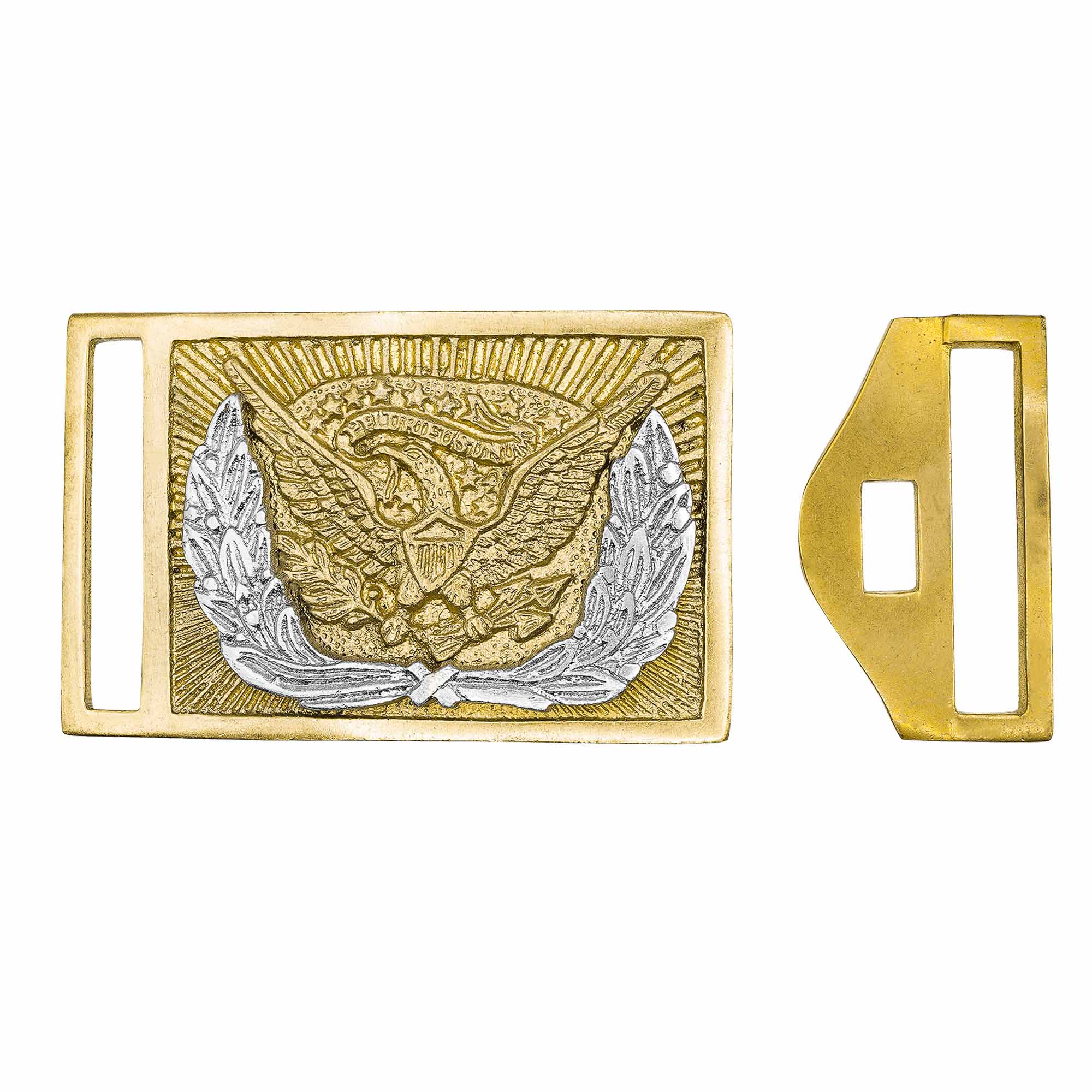 Hebilla de Cinturón de Latón Puro de Oficial de la Unión de la Guerra Civil Americana - Imagen 10