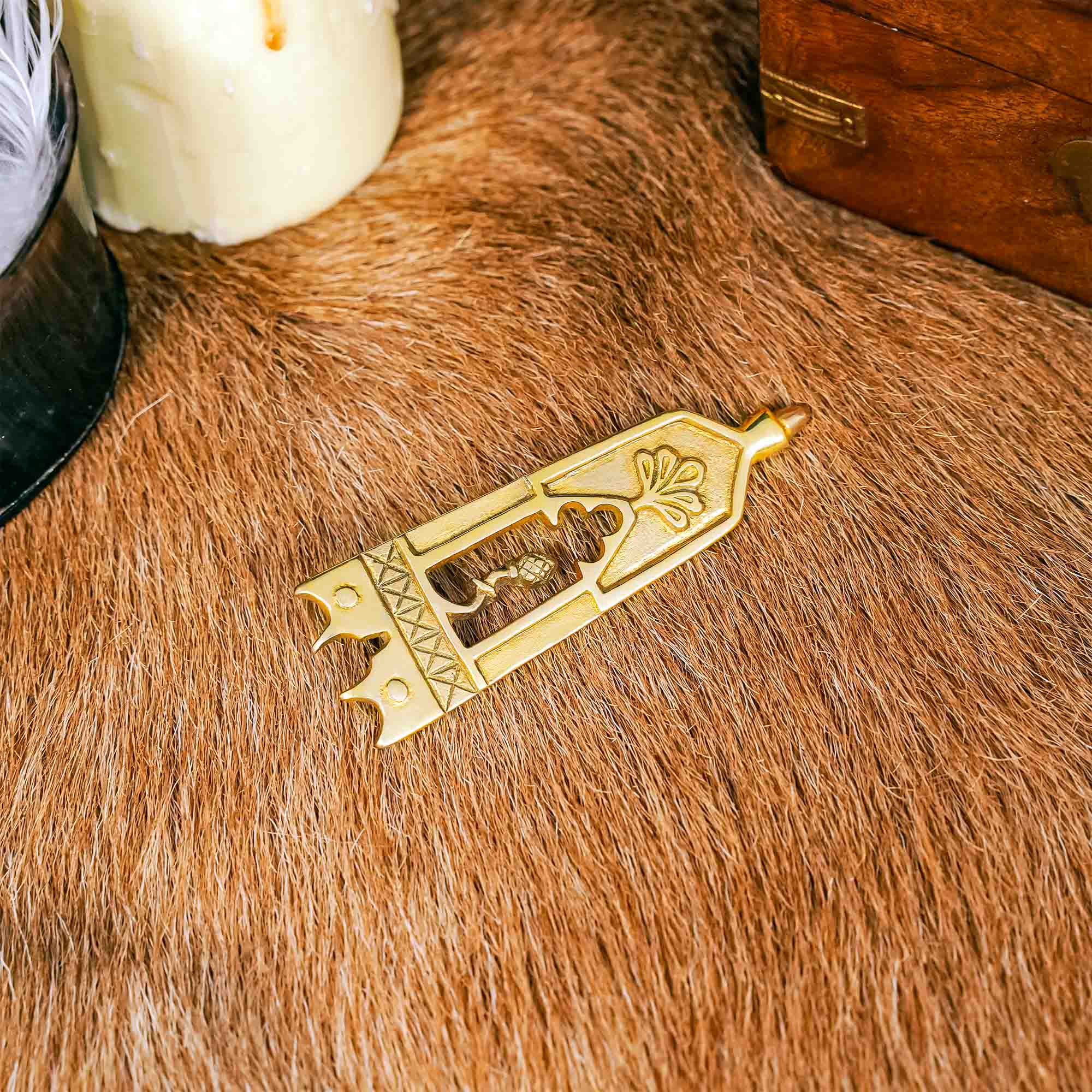 Capuchón Cerrado de Latón Macizo para Cinturón de Cardo Puro - Imagen 6