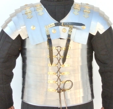 Roman Lorica Segmentata - Armadura Pectoral de Acero Dulce y Latón - Imagen 2