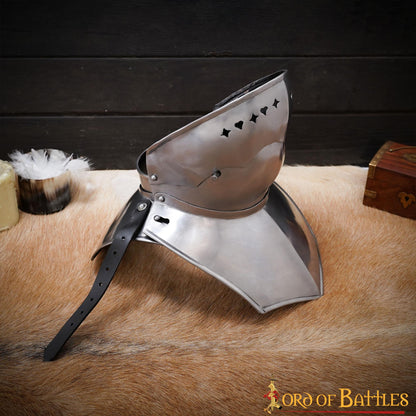 Bevor Medieval Siglo Xv Protección Garganta y Parte Inferior de la Cara - Imagen 11