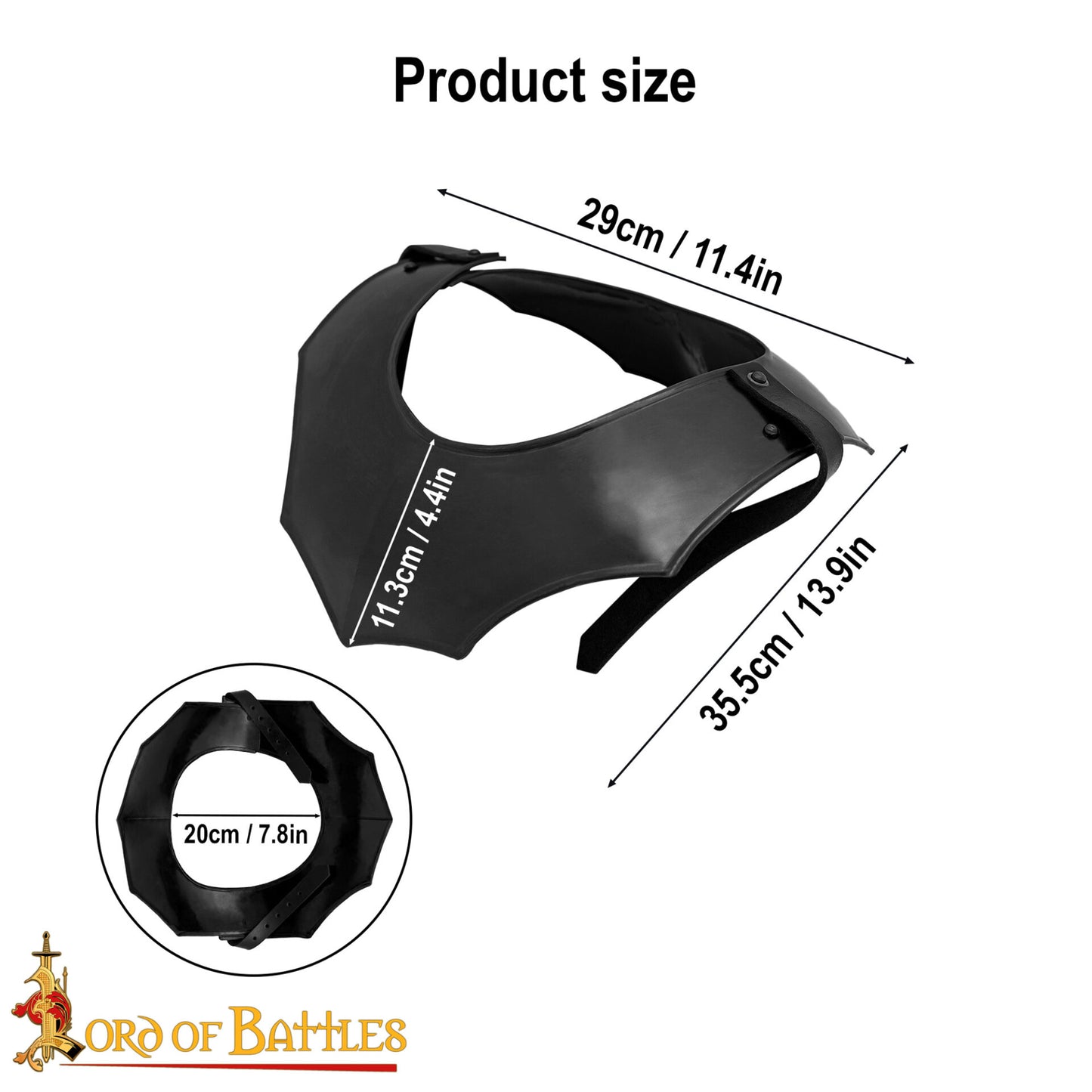 Medieval Knightly Avenger Steel Gorget - Discontinued - Imagen 3
