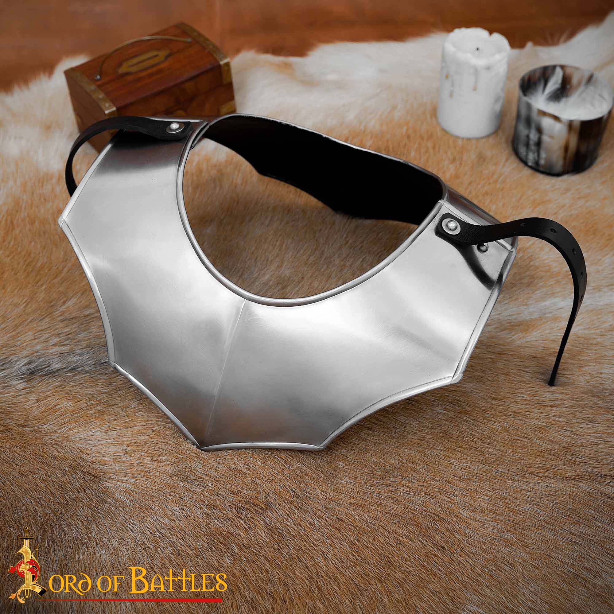 Gorget de Acero Medieval de Caballero Vengador - Imagen 1