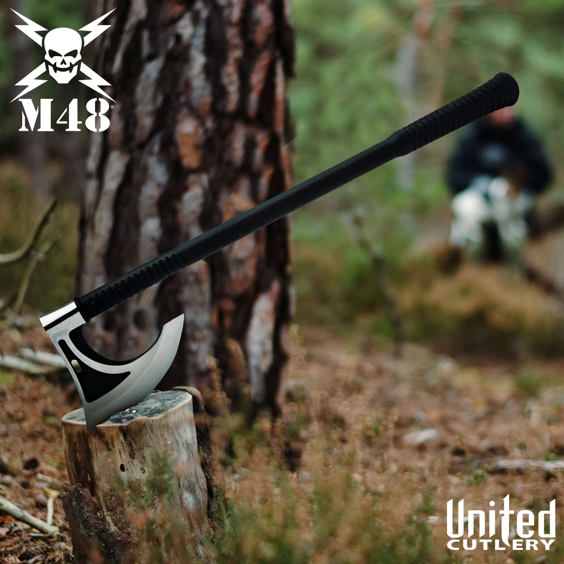 Hacha Vikinga M48 Acero Inoxidable con funda