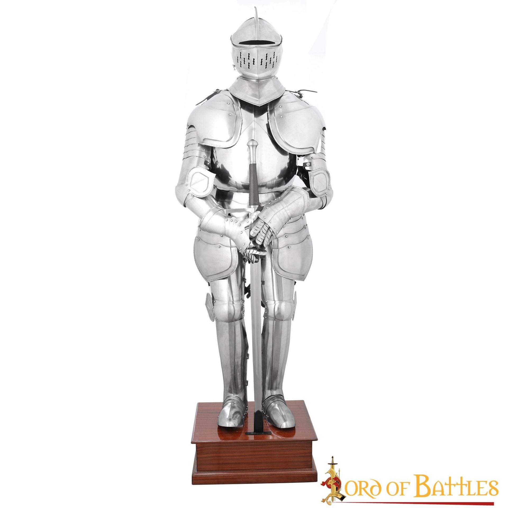 Armadura Duque de Borgoña de Acero Dulce - 75" - Calibre 18 Pulido Armadura Medieval de Cuerpo Completo - Imagen 6