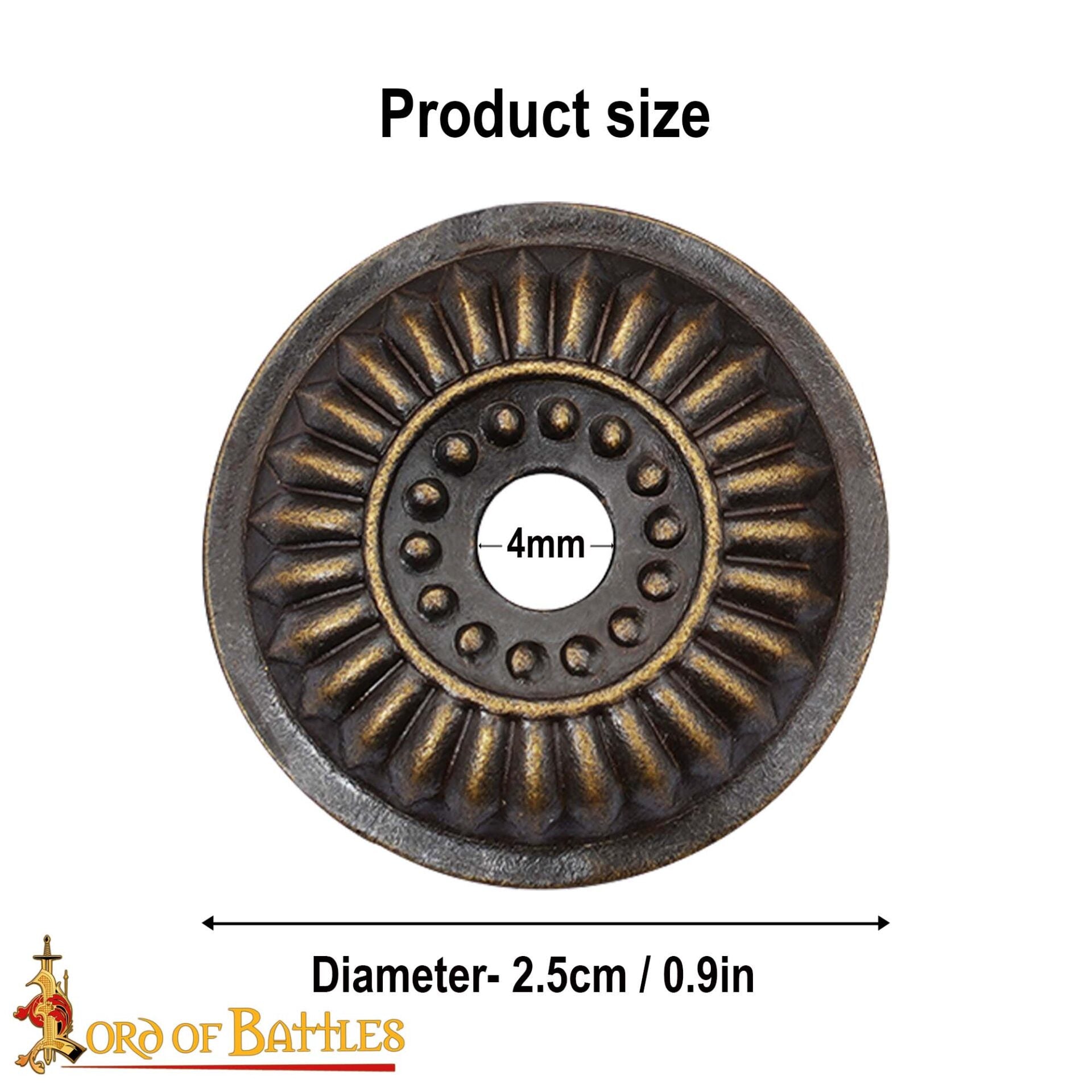 Juego de 5 Arandelas de Latón - Arandela Decorativa Acabado Envejecido - Imagen 3