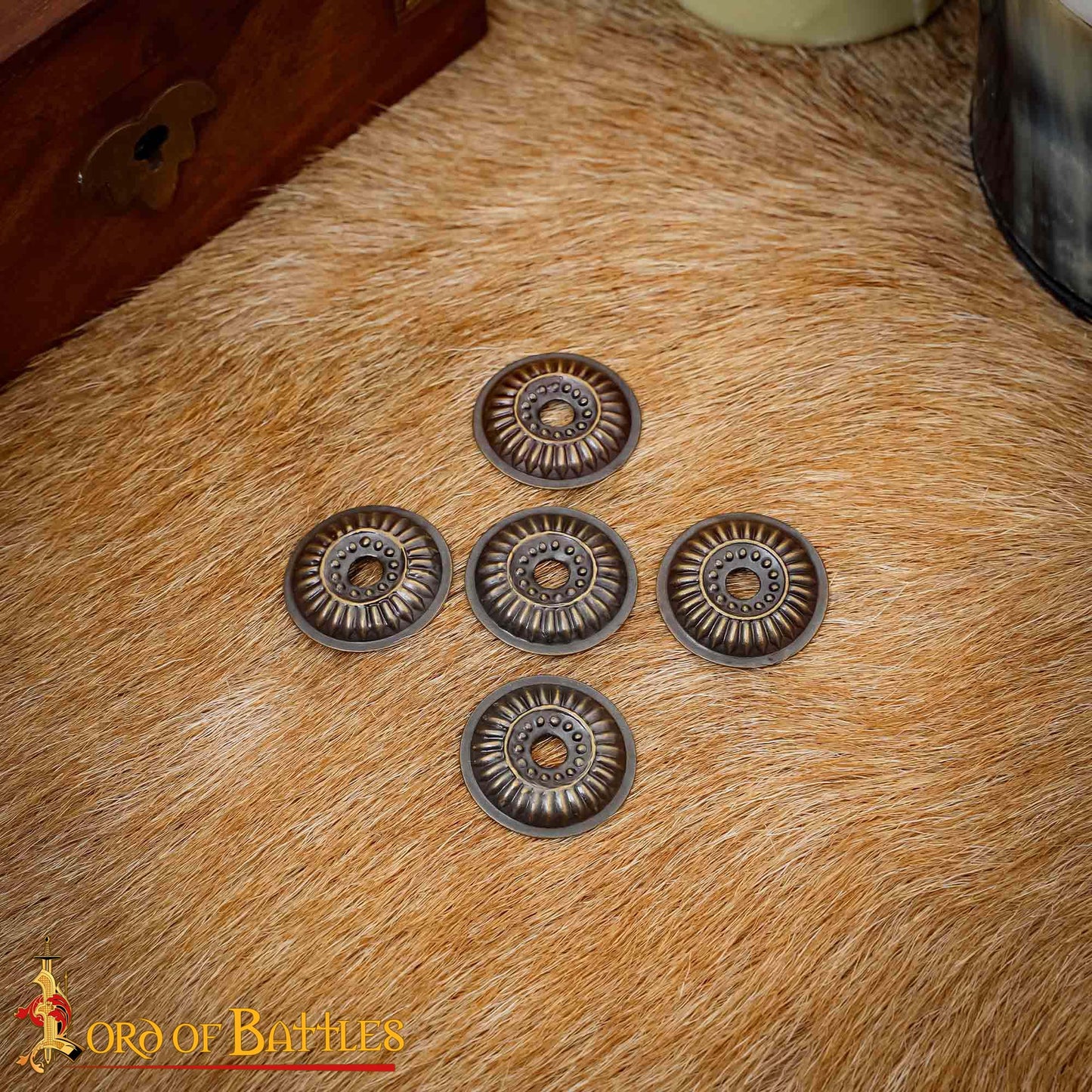 Juego de 5 Arandelas de Latón - Arandela Decorativa Acabado Envejecido - Imagen 6