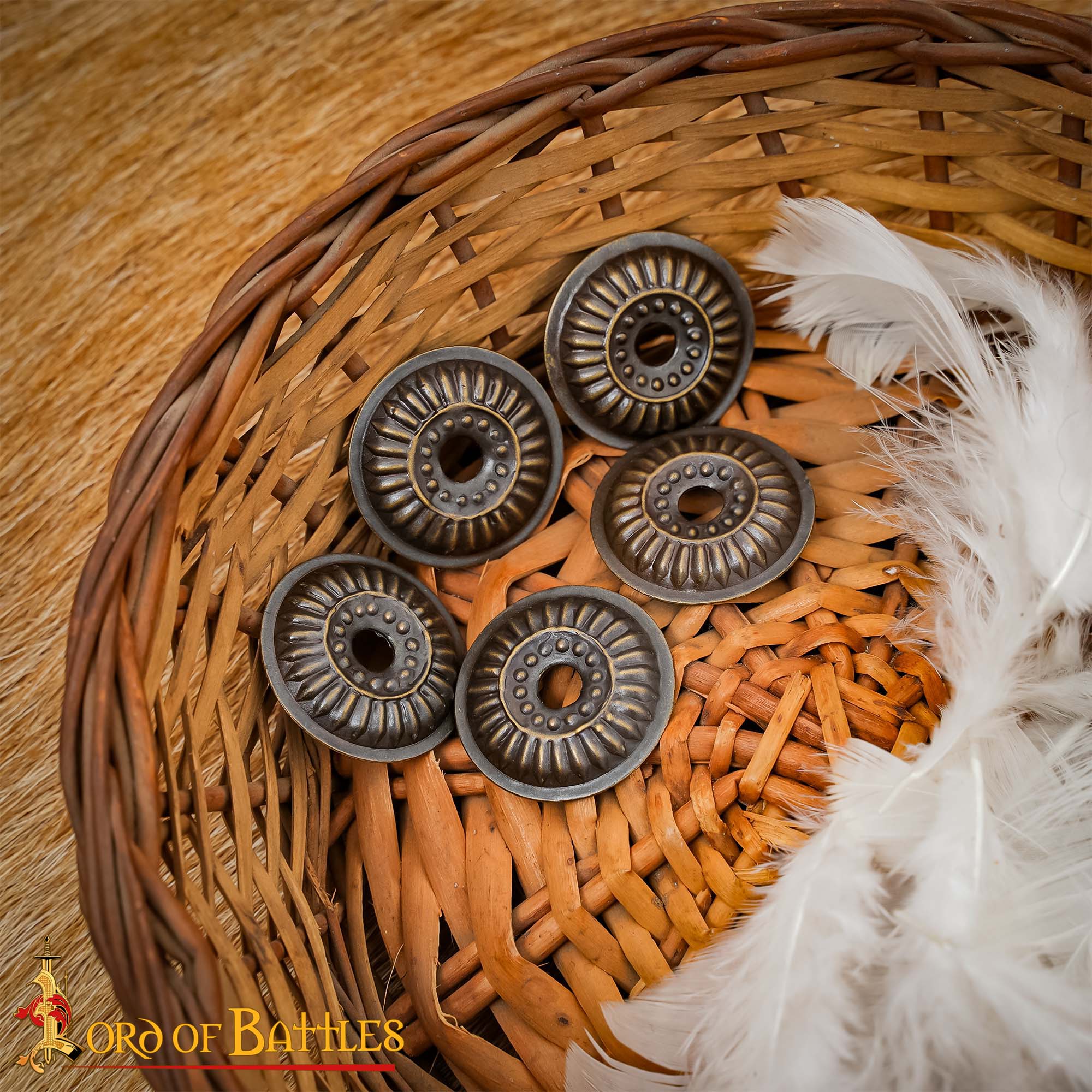 Juego de 5 Arandelas de Latón - Arandela Decorativa Acabado Envejecido - Imagen 8