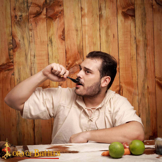 Cuchara Medieval de Cuerno - Hecha a Mano con Cuerno de Buey Natural - Imagen 2