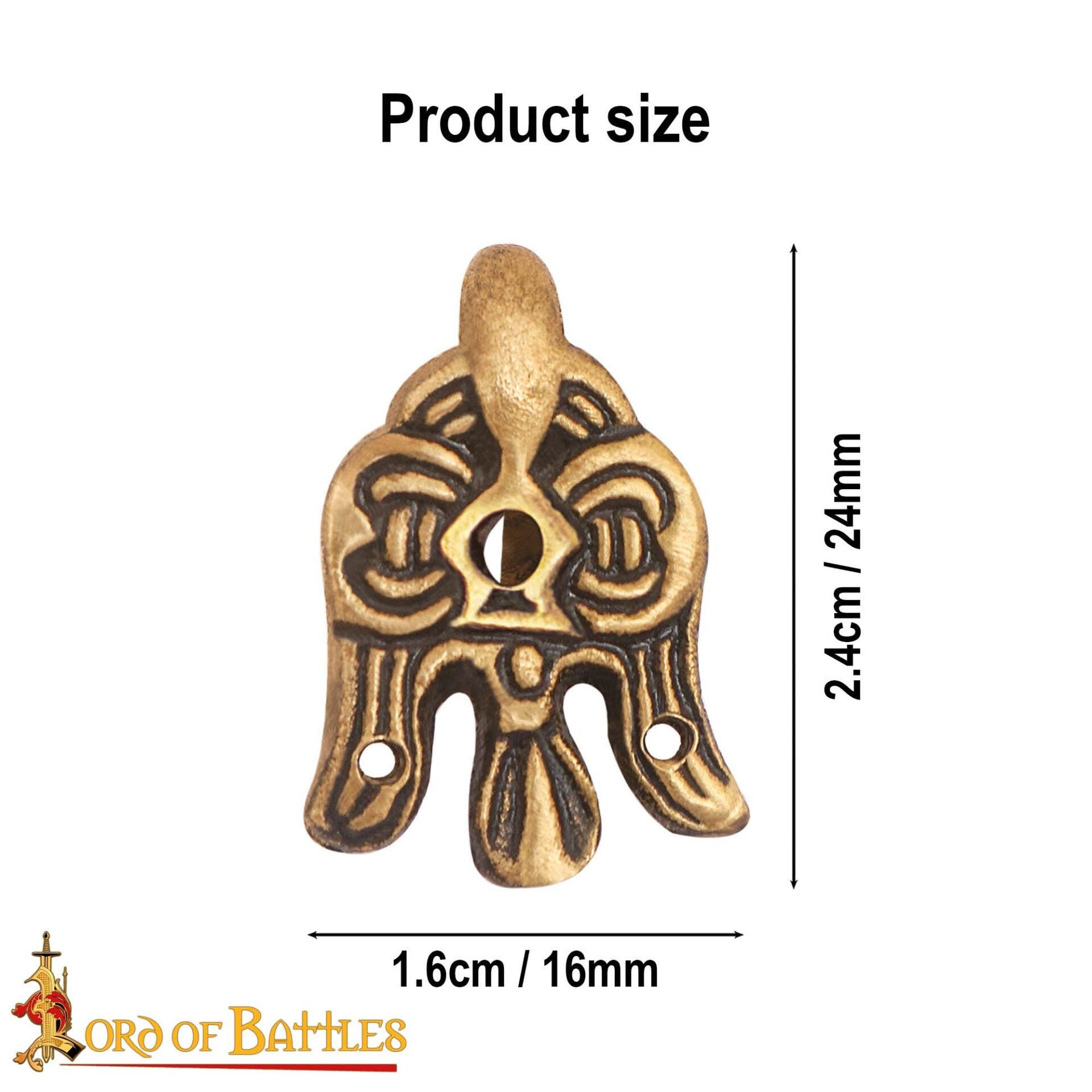 Gancho de Cuervo de Latón Vikingo del Siglo X - 3 Cm - para Envolturas de Piernas y Winingas - Imagen 3