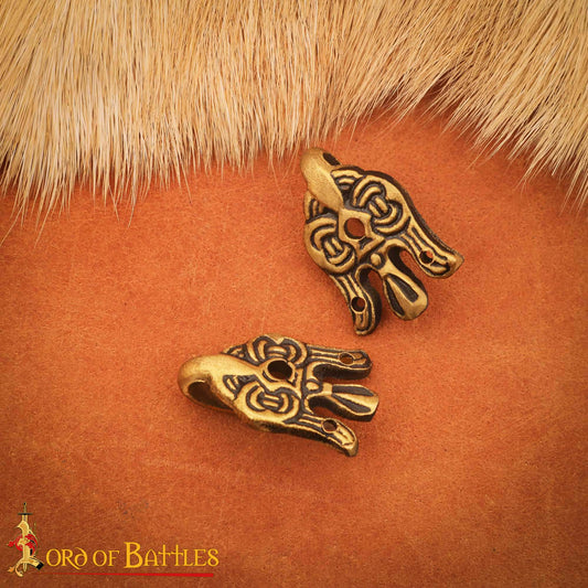 Gancho de Cuervo de Latón Vikingo del Siglo X - 3 Cm - para Envolturas de Piernas y Winingas - Imagen 1