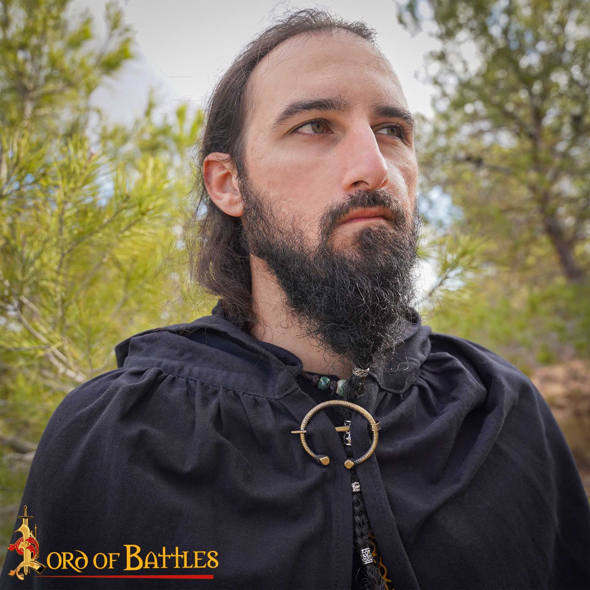 Broche Penannular de Latón Antiguo Alfiler de Capa Vikingo Celta, Fíbula Fundida en Arena - Imagen 2