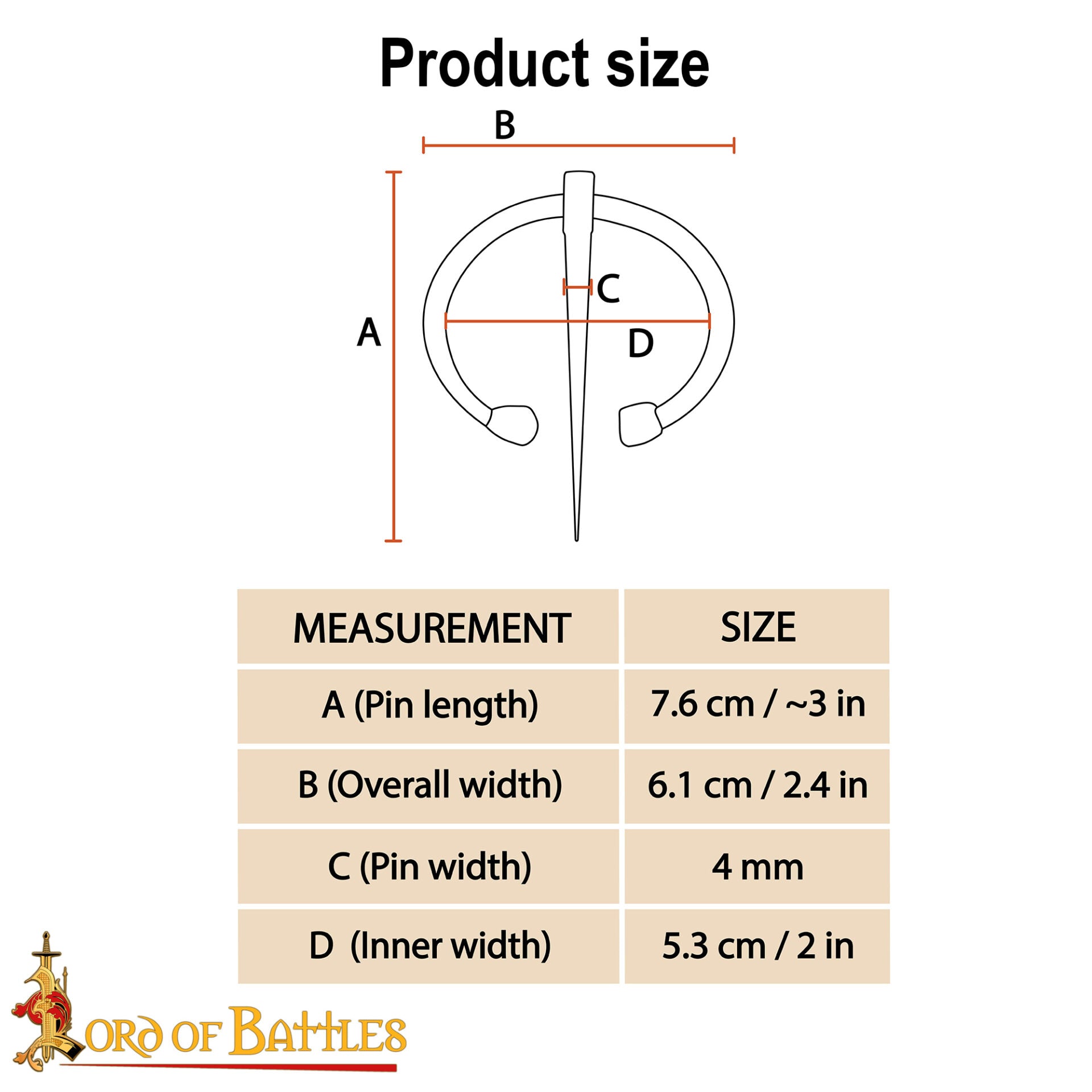 Broche Penannular de Latón Antiguo Alfiler de Capa Vikingo Celta, Fíbula Fundida en Arena - Imagen 3