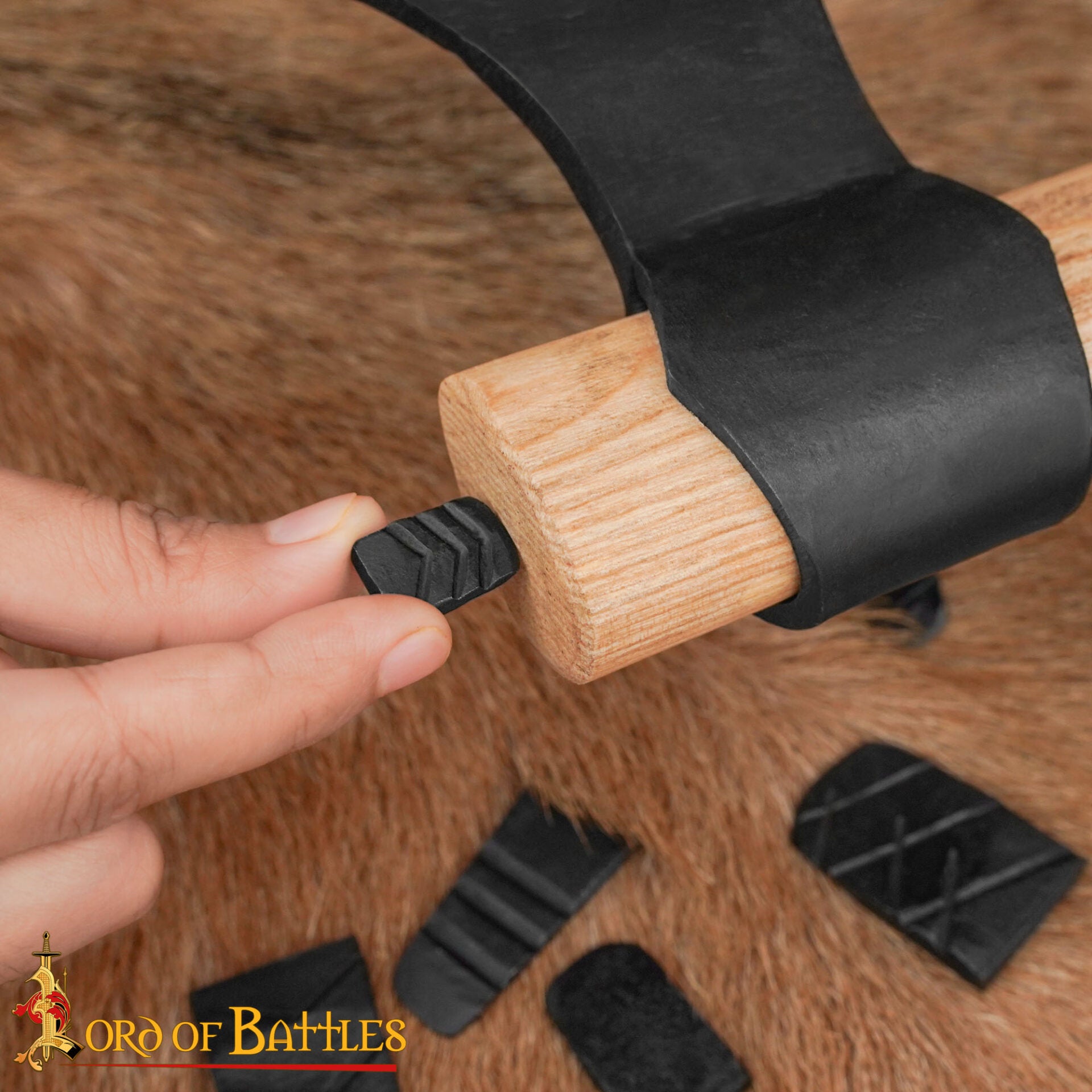 Juego de Cuñas para Hacha de Acero Forjado a Mano - Cuñas Texturizadas de 6 Piezas para Ajuste de Hachas y Martillos - Imagen 5