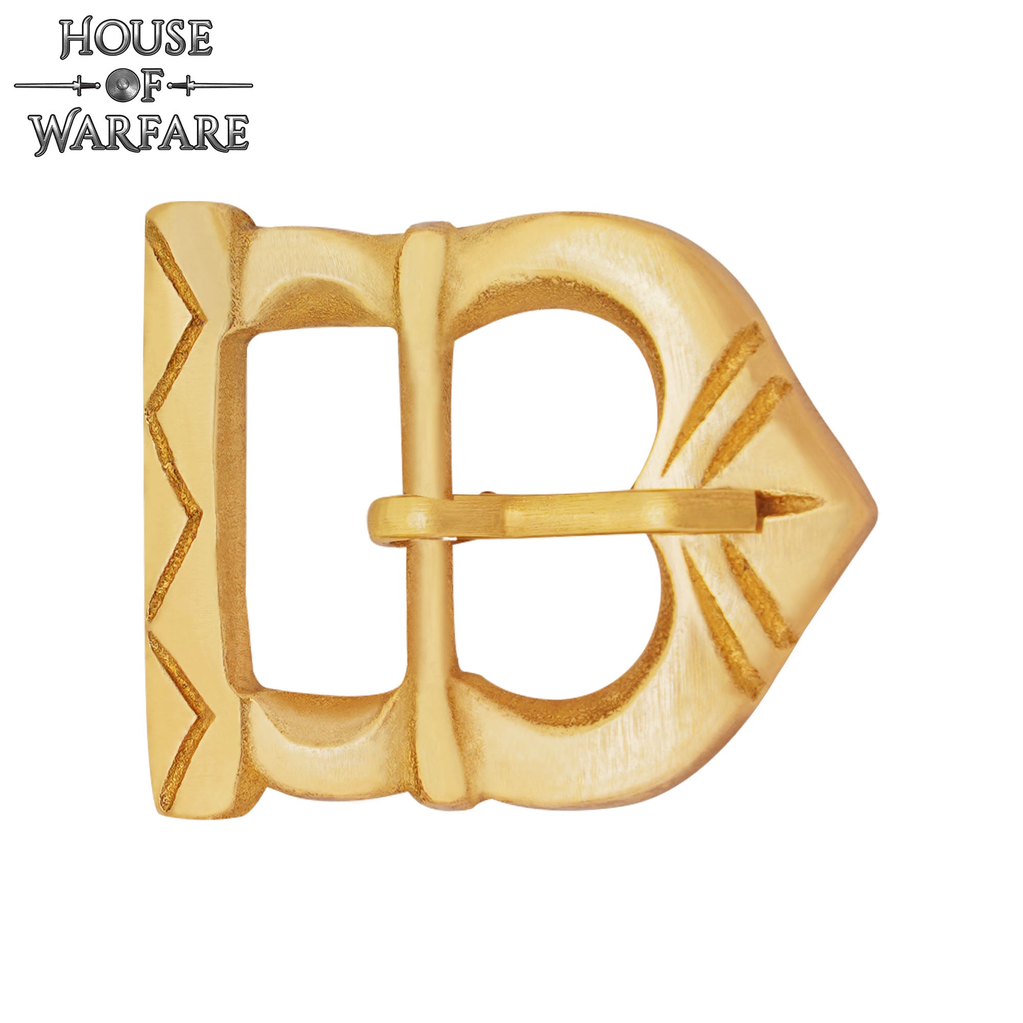 Hebilla Medieval de Latón Macizo para Cinturón - Accesorio Histórico y de Vestuario Vikingo y Normando - Imagen 4