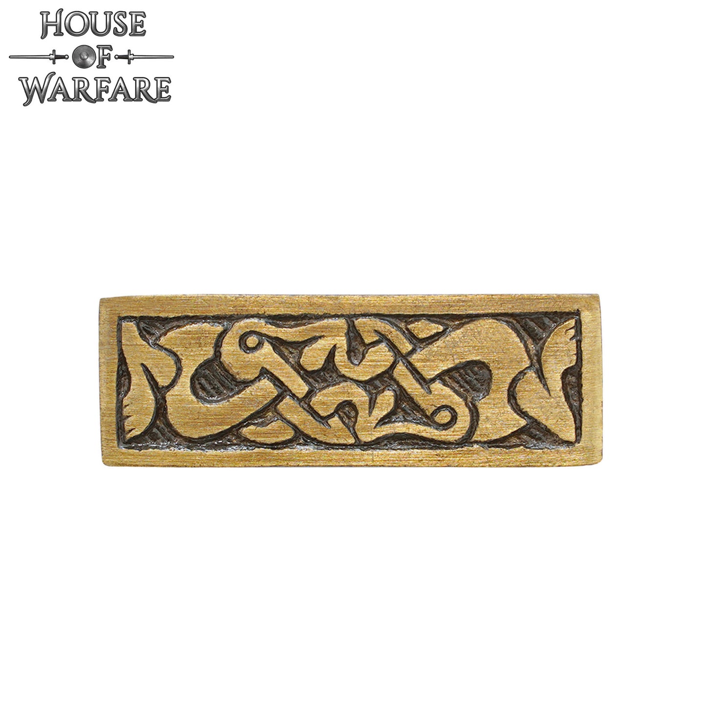 Placa de Montaje de Latón Vikingo - Acabado Antiguo Decoración Nórdica para Cinturón - Imagen 4