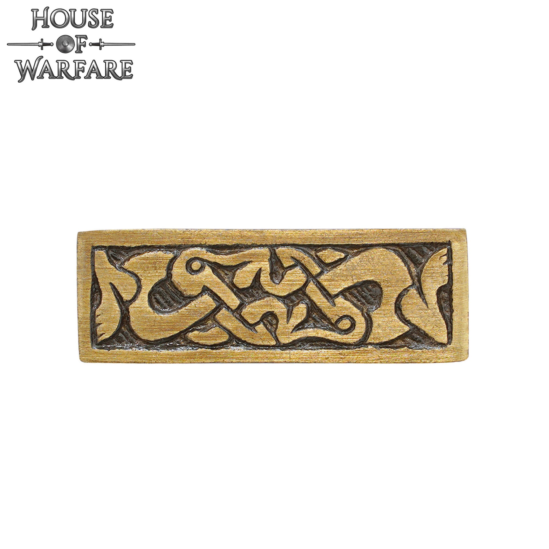 Placa de Montaje de Latón Vikingo - Acabado Antiguo Decoración Nórdica para Cinturón - Imagen 4