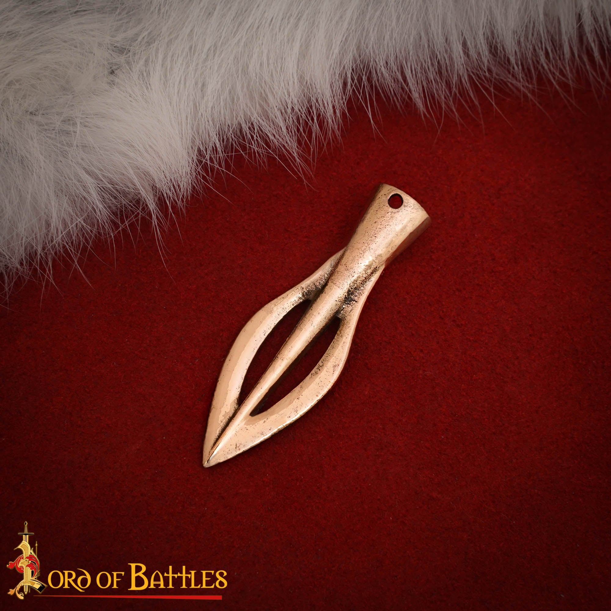 Lanza Vikinga Partida Accesorio de Bronce - Amuleto Nórdico Inspirado en los Siglos Ix-xi - Acabado Antiguo - Imagen 1