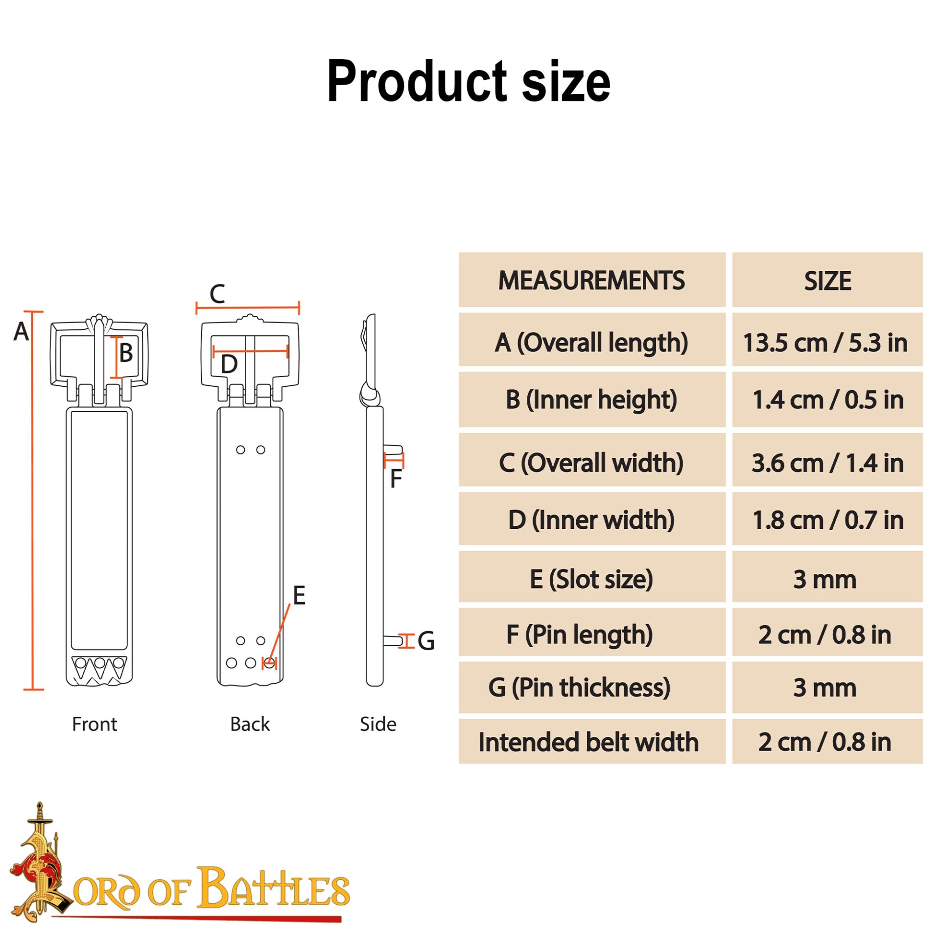 Hebilla de Cinturón Vikinga de Latón Macizo con Forma de Dragón - Diseño Nórdico Grabado - Imagen 3