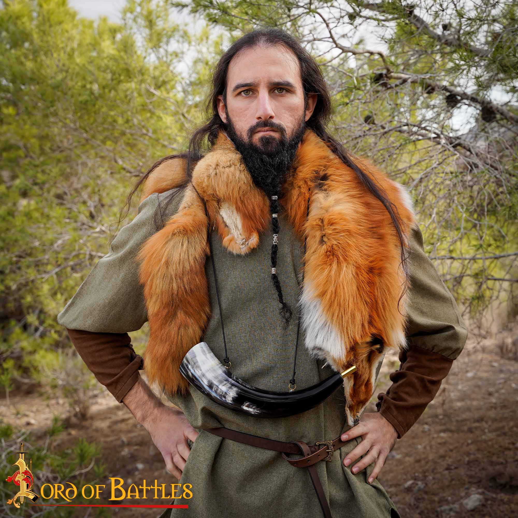 Viking Blowing Horn - Bocina de Buey de Origen Ético con Boquilla de Latón - Imagen 5