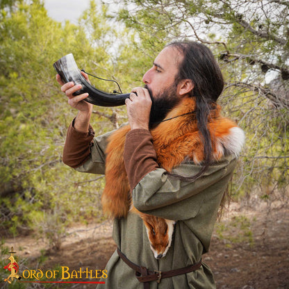 Viking Blowing Horn - Bocina de Buey de Origen Ético con Boquilla de Latón - Imagen 6