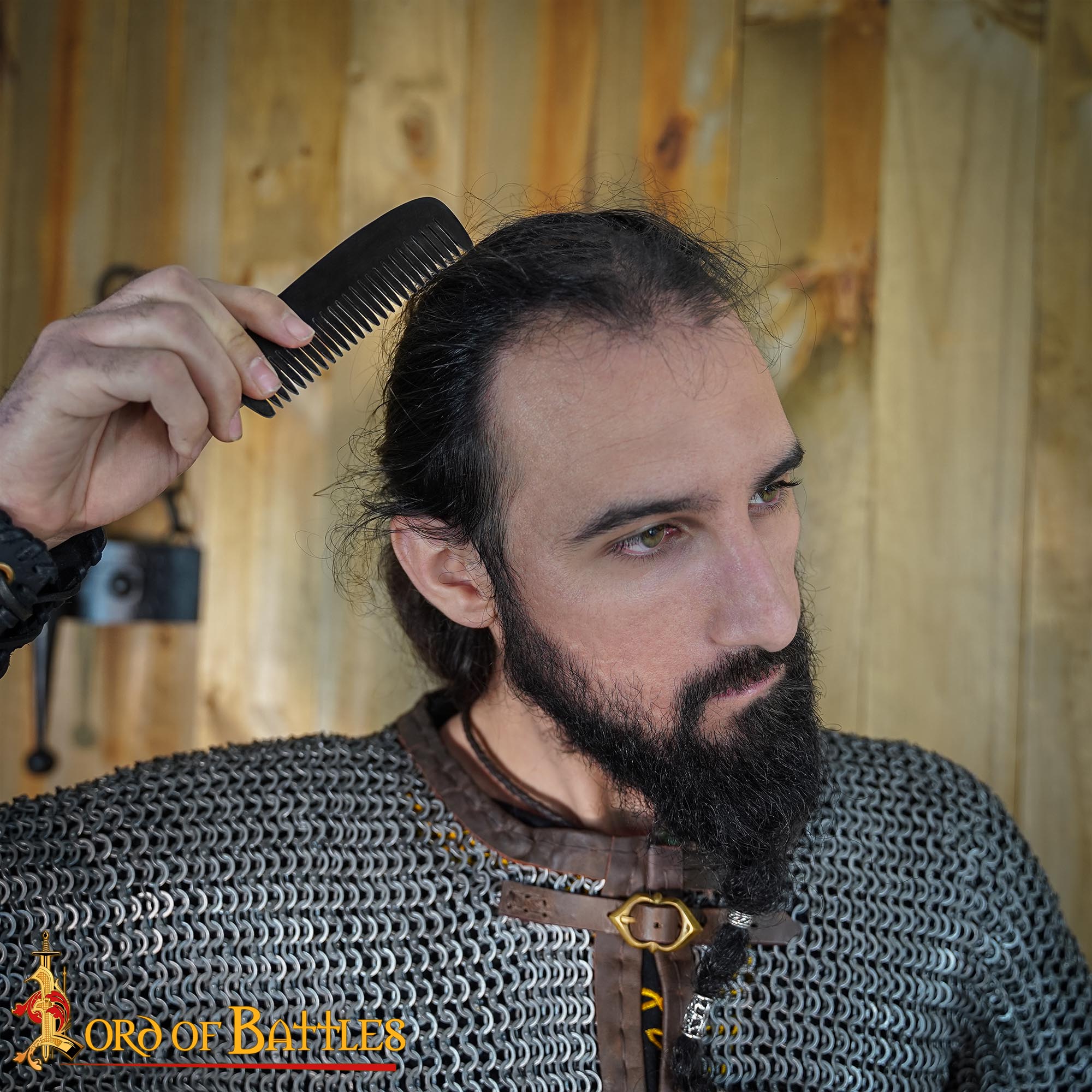 Peine de Cuerno de Buey Estilo Vikingo - Herramienta de Aseo Artesanal de 5 Pulgadas | Acabado Pulido - Imagen 17