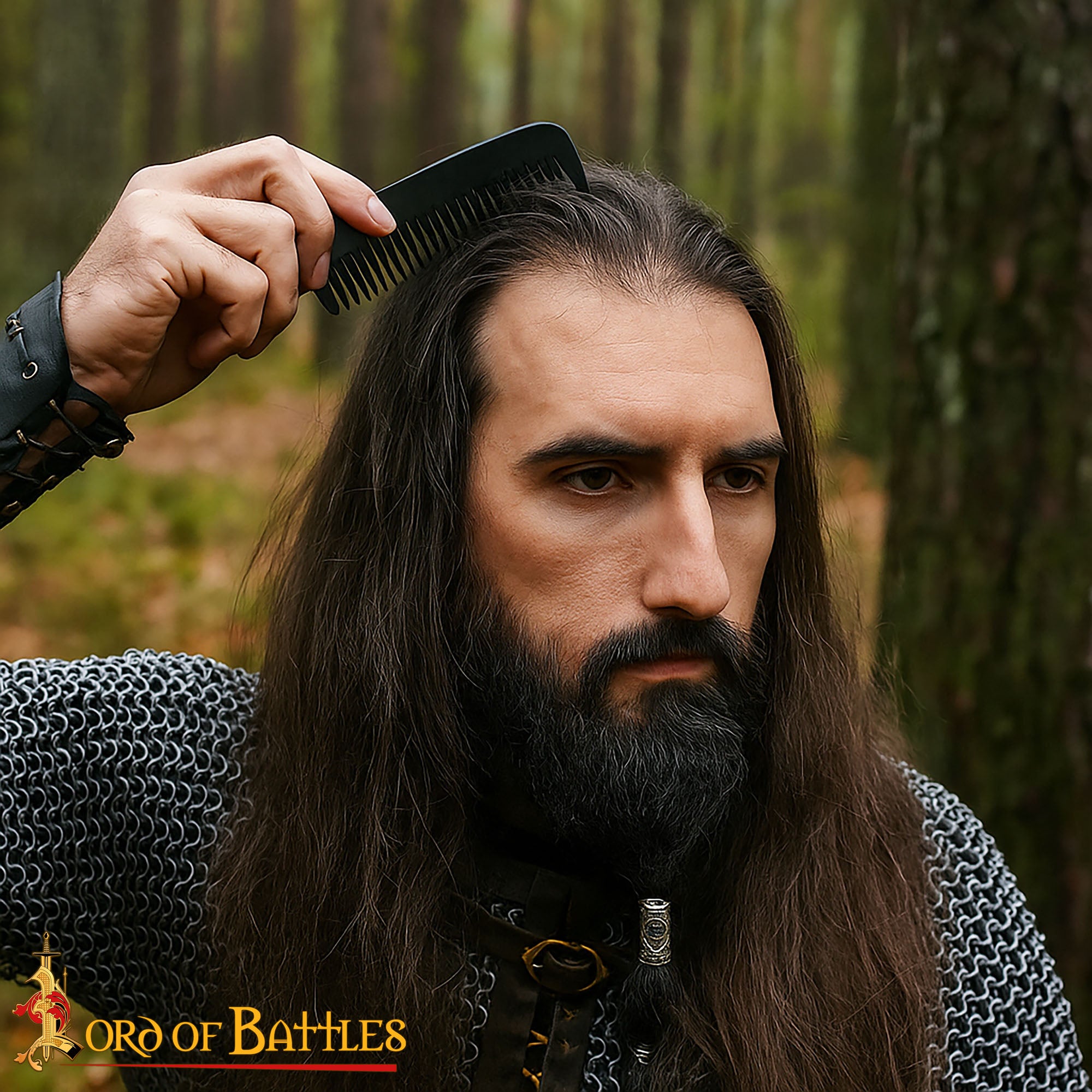 Peine de Cuerno de Buey Estilo Vikingo - Herramienta de Aseo Artesanal de 5 Pulgadas | Acabado Pulido - Imagen 2