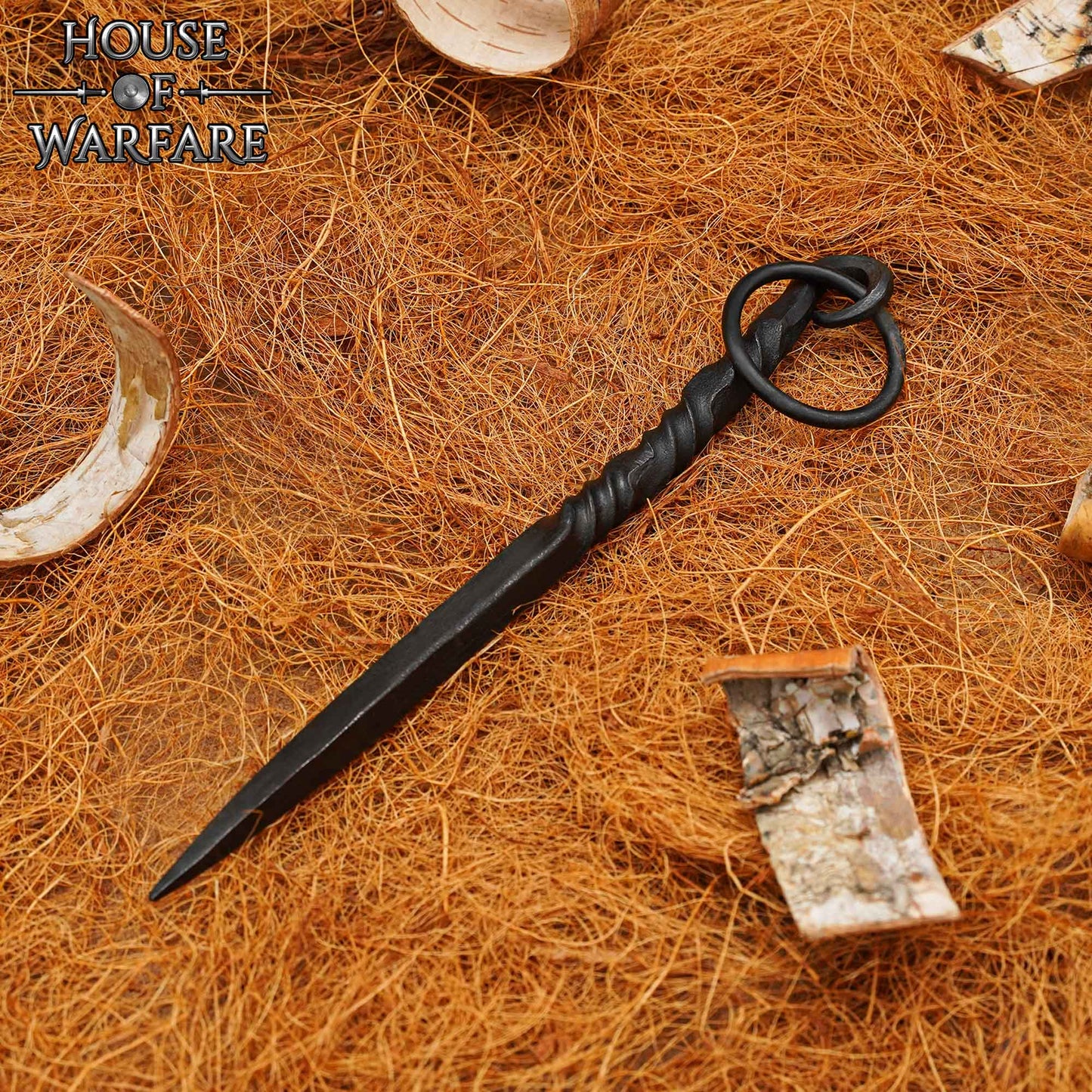 Pica Medieval de Hierro Negro Forjada a Mano - 7 Pulgadas Vikingo Herramienta de Comedor - Imagen 6