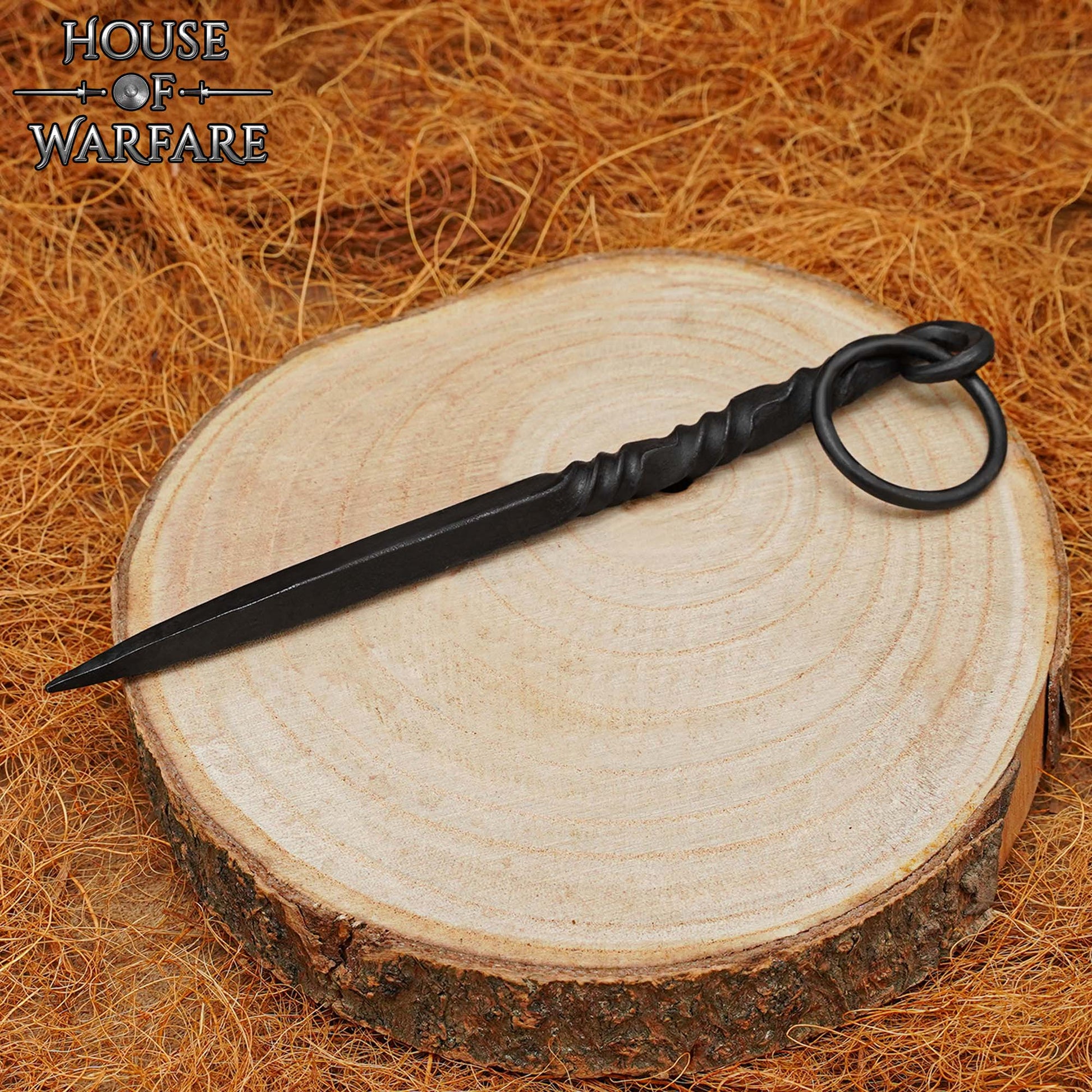 Pica Medieval de Hierro Negro Forjada a Mano - 7 Pulgadas Vikingo Herramienta de Comedor - Imagen 1