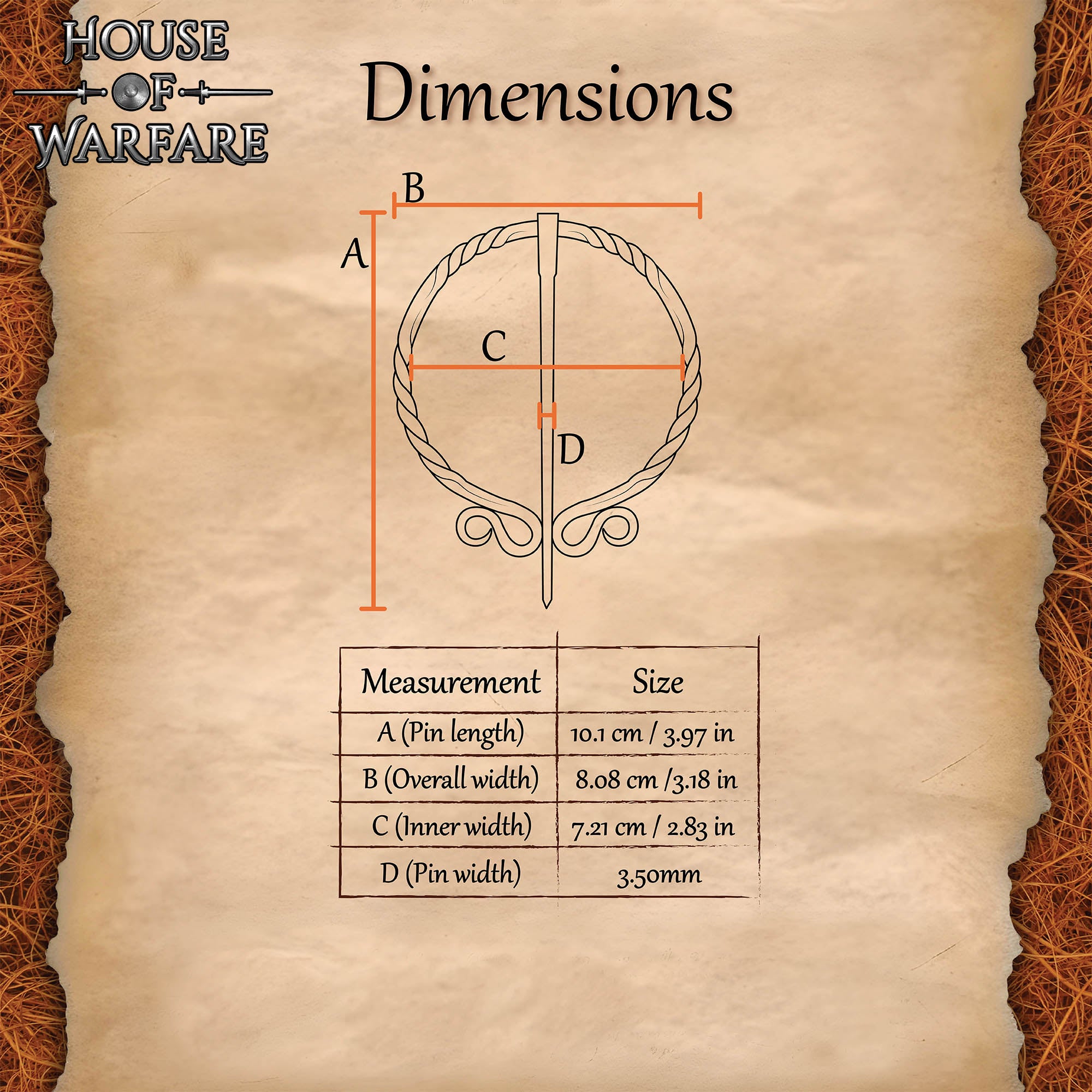 Broche Vikingo de Hierro Forjado a Mano - Alfiler de Capa Medieval - Accesorio de Sujeción Nórdico Auténtico - Imagen 3