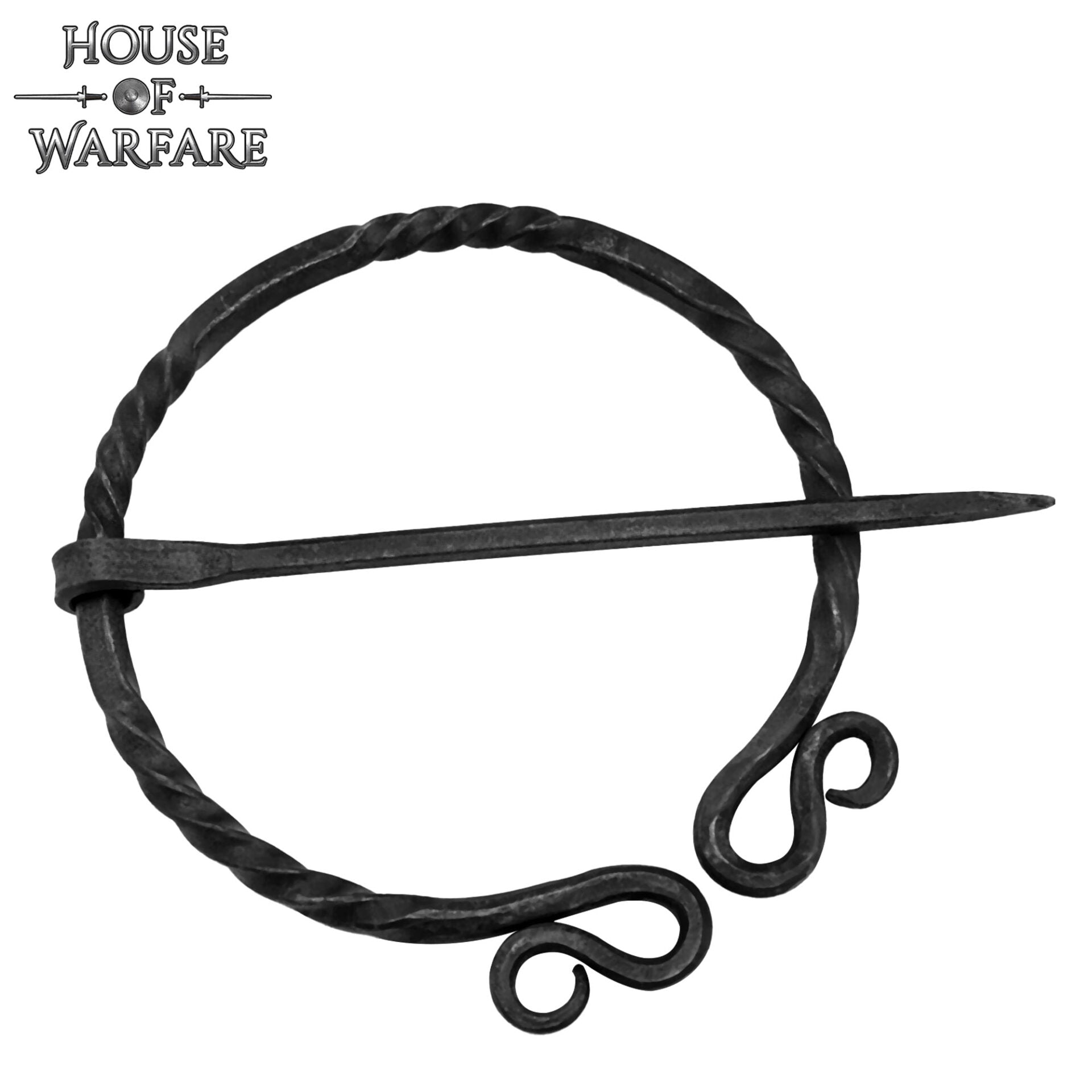 Broche Vikingo de Hierro Forjado a Mano - Alfiler de Capa Medieval - Accesorio de Sujeción Nórdico Auténtico - Imagen 4