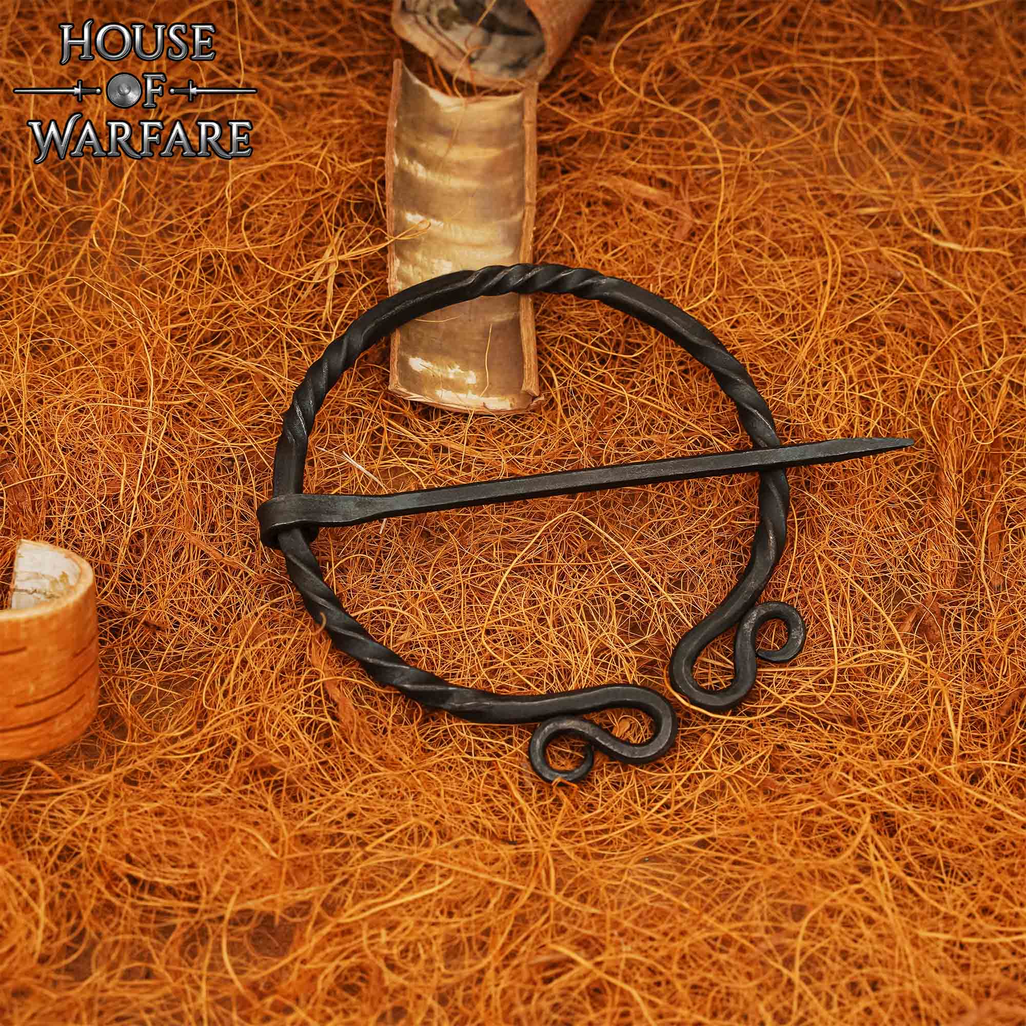 Broche Vikingo de Hierro Forjado a Mano - Alfiler de Capa Medieval - Accesorio de Sujeción Nórdico Auténtico - Imagen 7