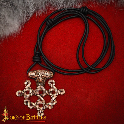 Colgante Cruz Vikinga Hiddensee Bronce Macizo con Cordón de Cuero | Diseño Nórdico del Siglo Ix - Imagen 12